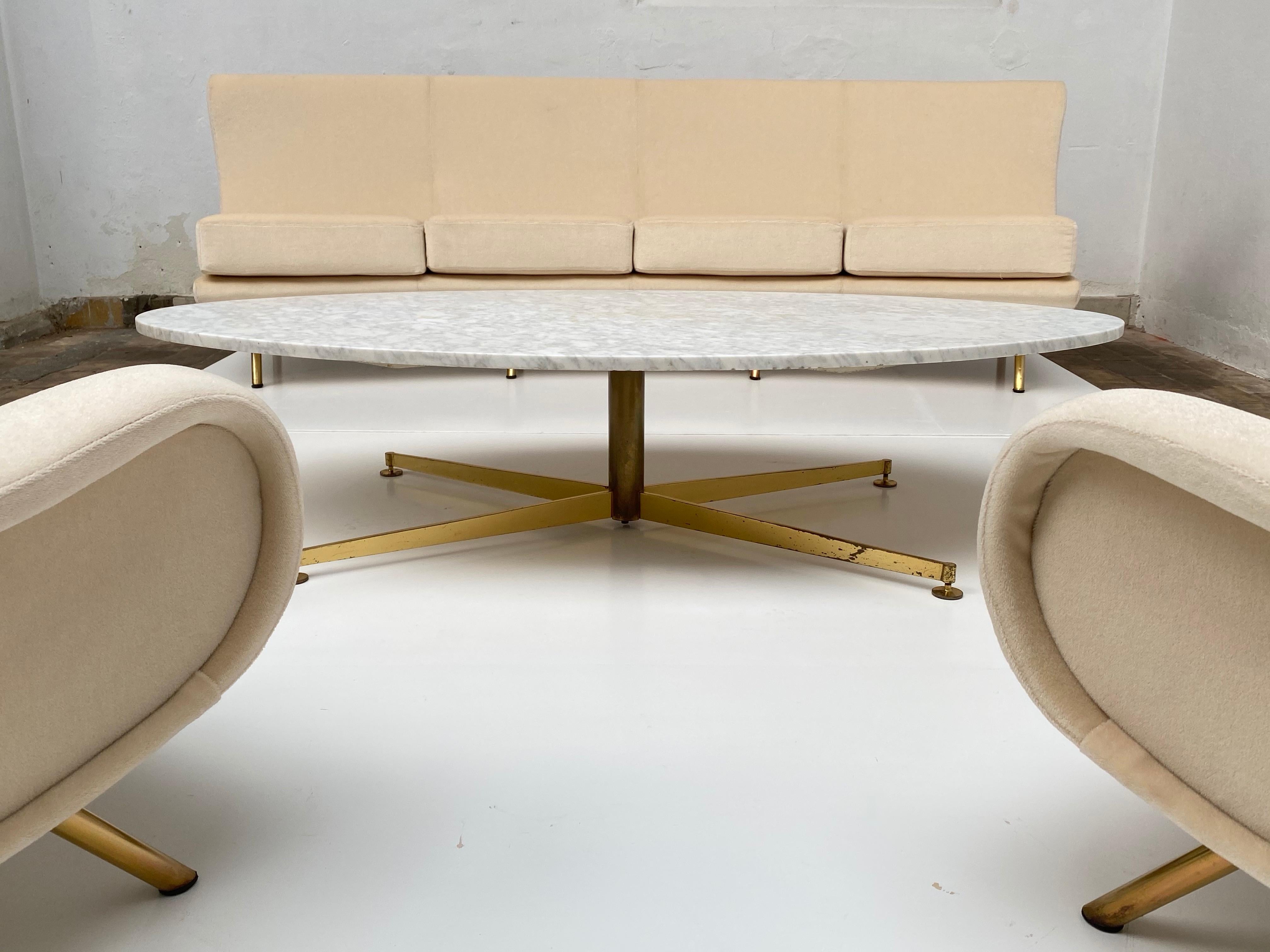 Super Rare Four-Seat Elliptical 'Triennale' Sofa by Zanuso for Arflex, 1951 3