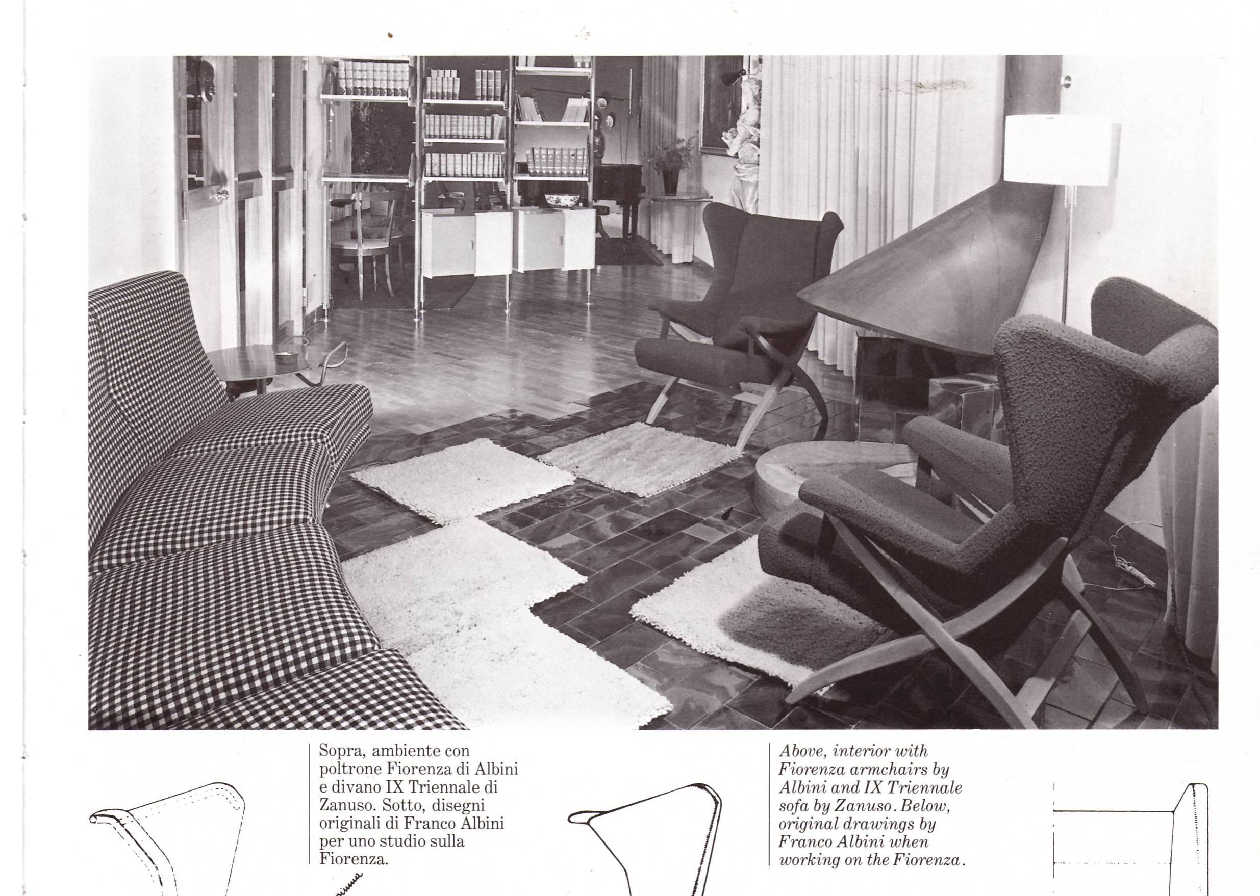 Super Rare Four-Seat Elliptical 'Triennale' Sofa by Zanuso for Arflex, 1951 6