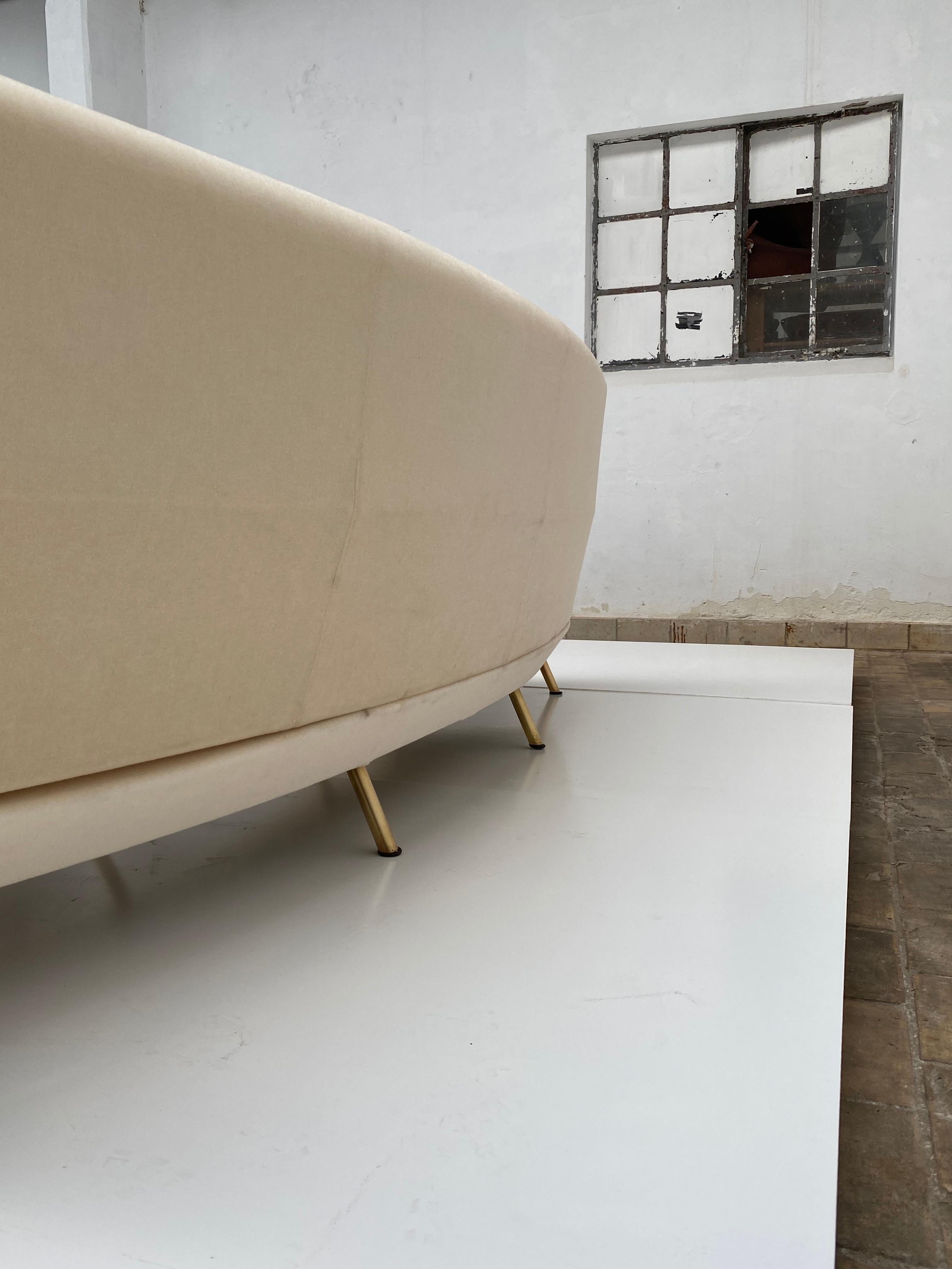 Super Rare Four-Seat Elliptical 'Triennale' Sofa by Zanuso for Arflex, 1951 10