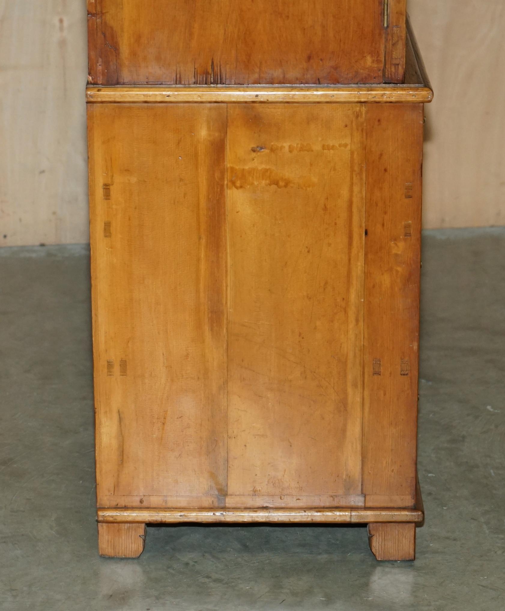 SUPER RARE FULLY RESTORED ANTiQUE VICTORIAN FRUITWOOD GUN COLLECTORS CABINET For Sale 3