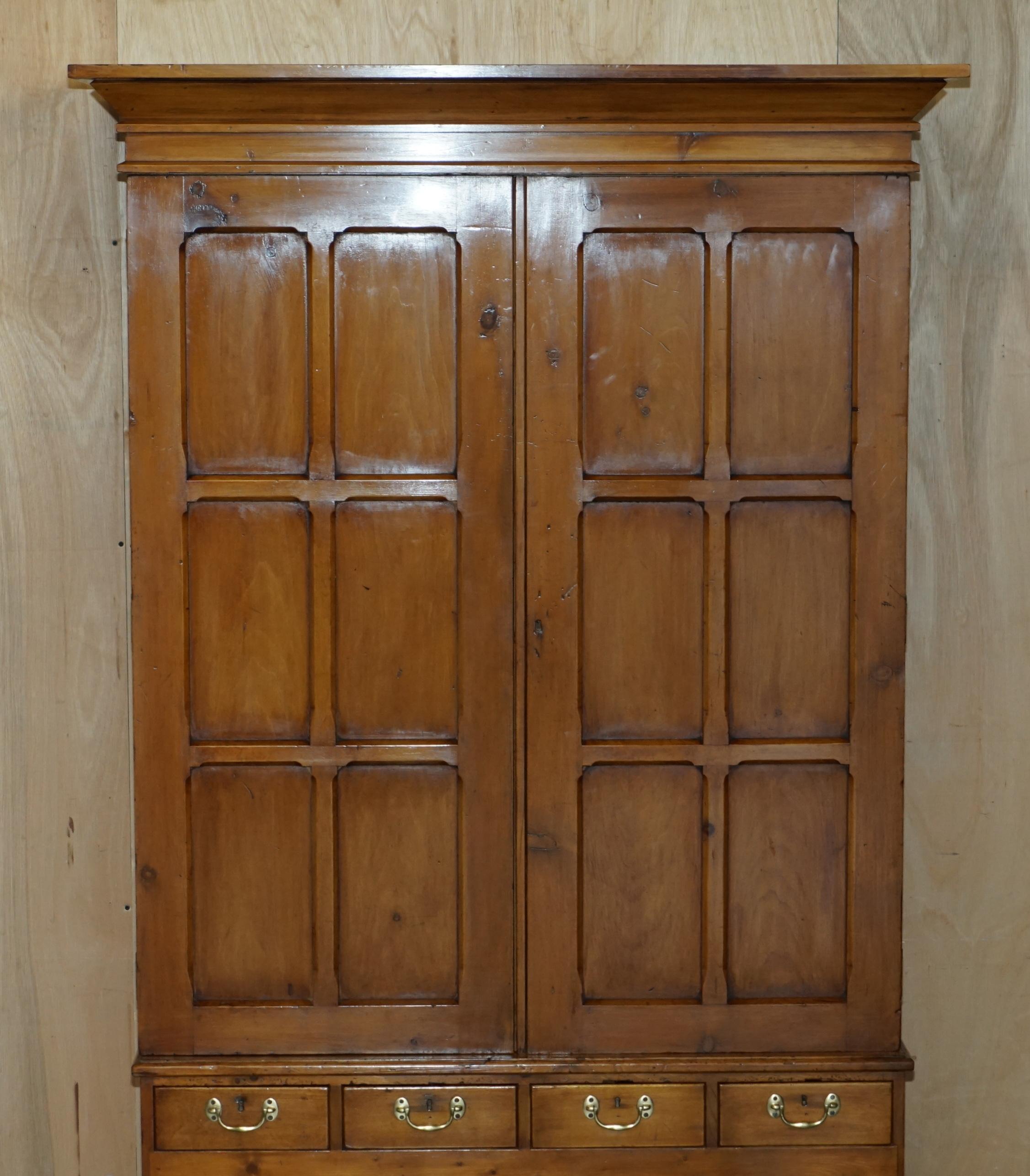 Fruitwood SUPER RARE FULLY RESTORED ANTiQUE VICTORIAN FRUITWOOD GUN COLLECTORS CABINET For Sale