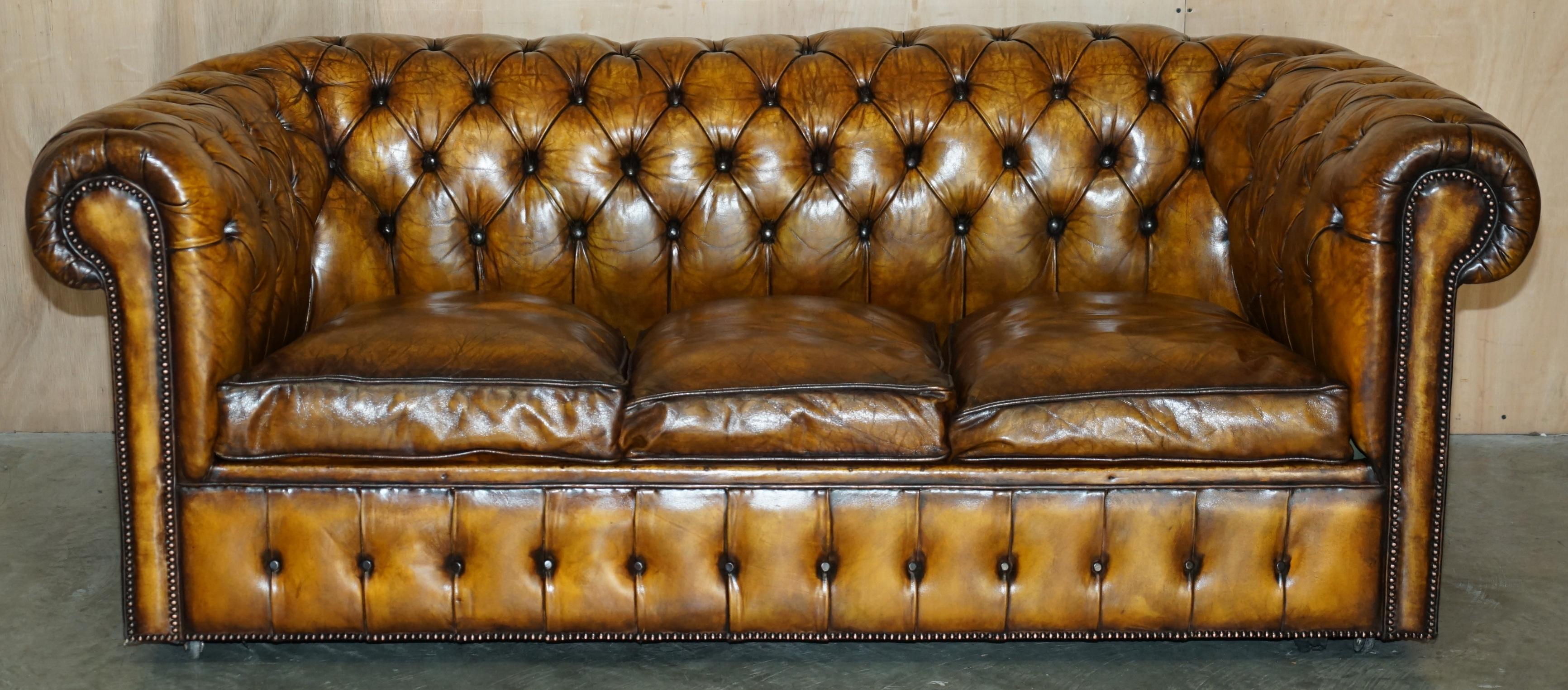 mustard leather chesterfield sofa