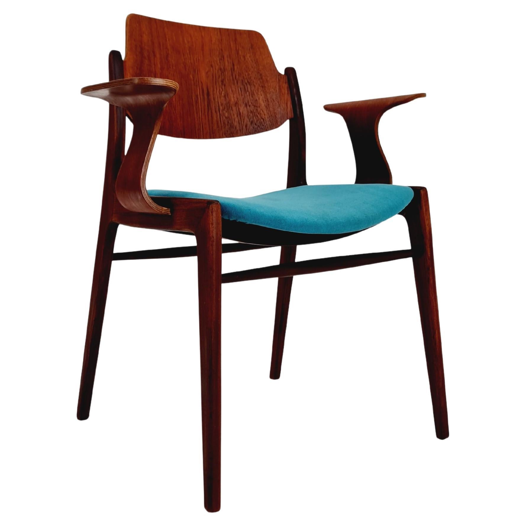 Super Rare German teak  Armchair  by  Georg Leowald for wilkhan  1960s
