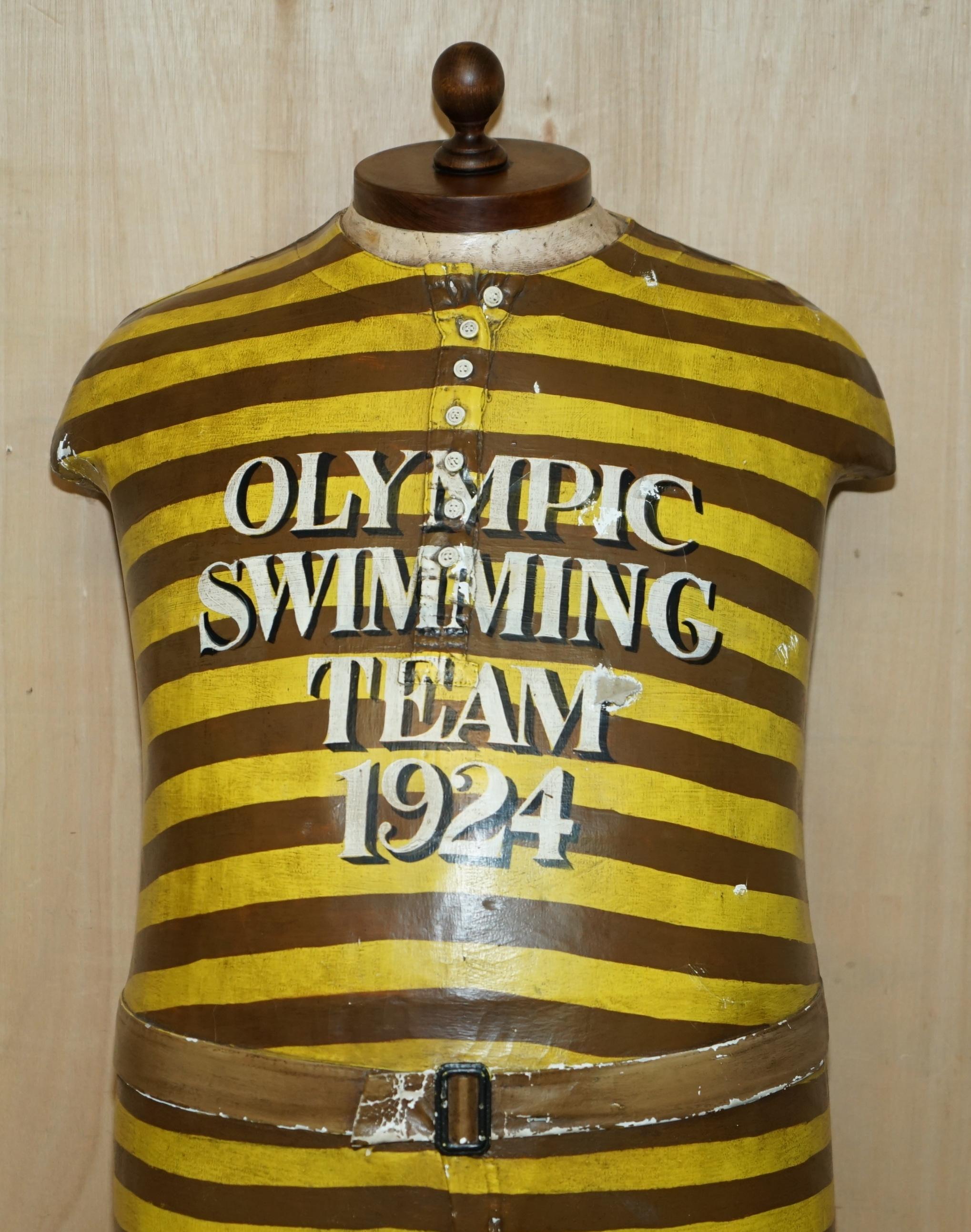 Art Deco SUPER RARE HiGHLY COLLECTABLE 1924 PARIS OLYMPICS SWIMMING ADVERTISING MANNEQUIN