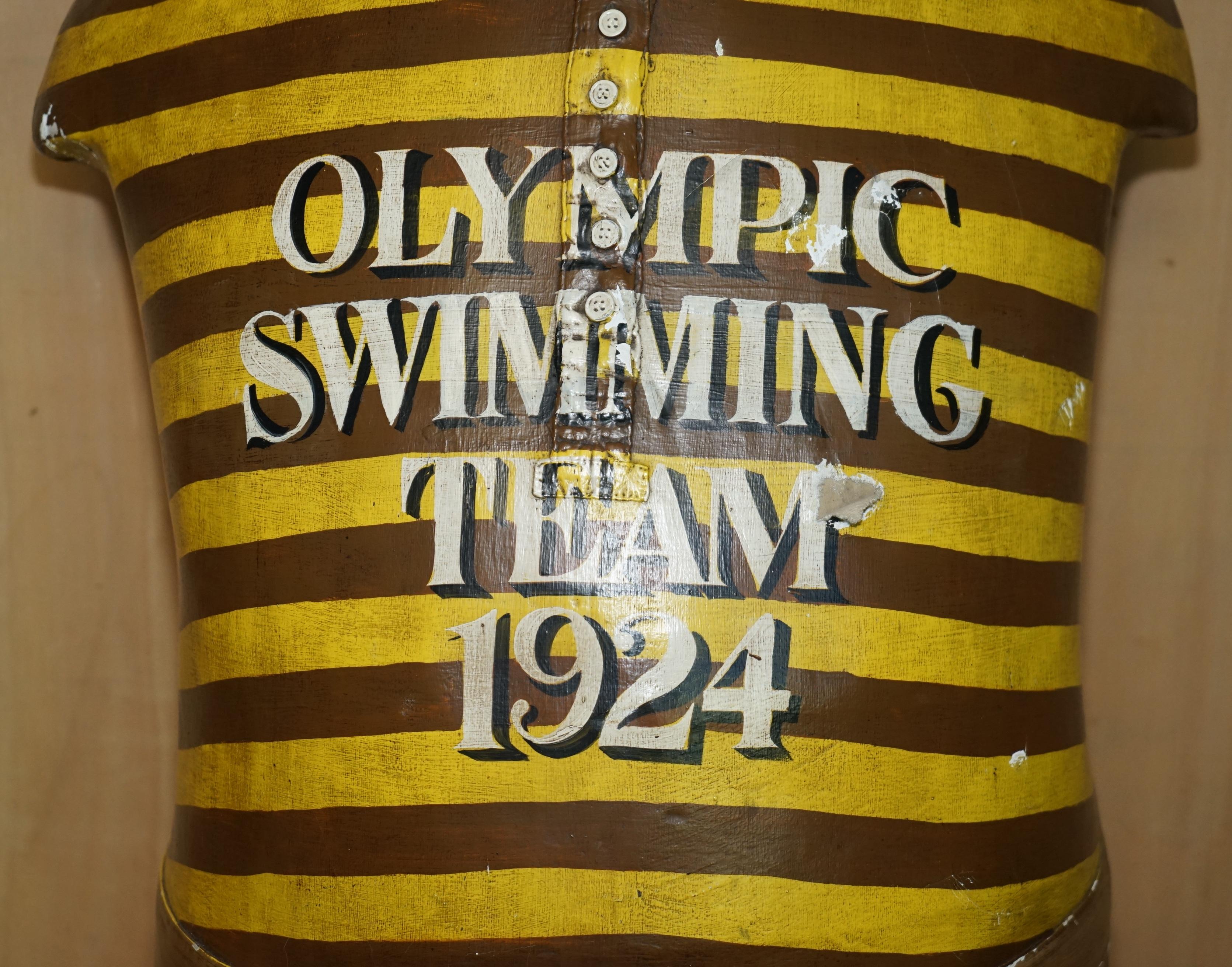 French SUPER RARE HiGHLY COLLECTABLE 1924 PARIS OLYMPICS SWIMMING ADVERTISING MANNEQUIN