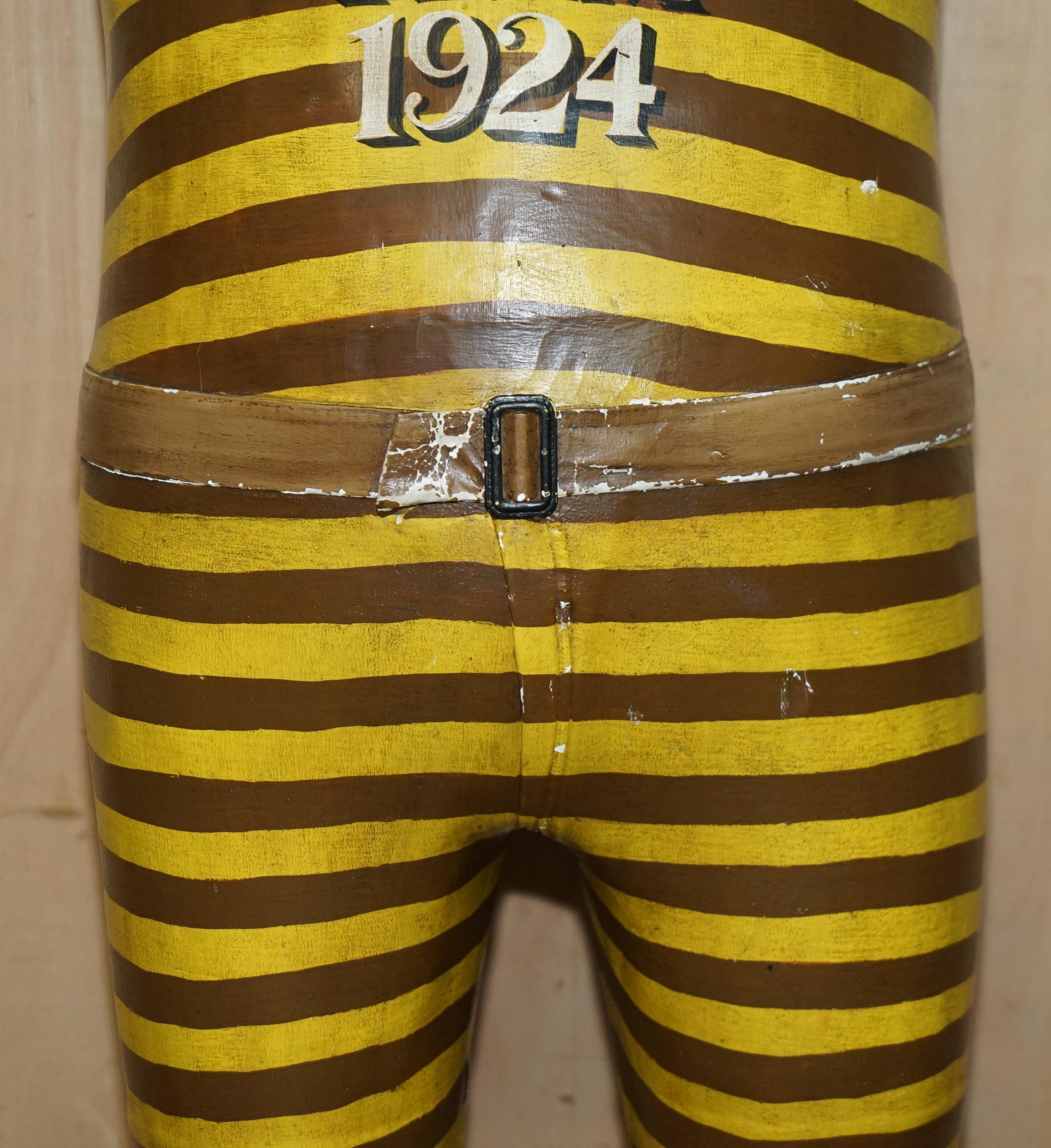 Early 20th Century SUPER RARE HiGHLY COLLECTABLE 1924 PARIS OLYMPICS SWIMMING ADVERTISING MANNEQUIN