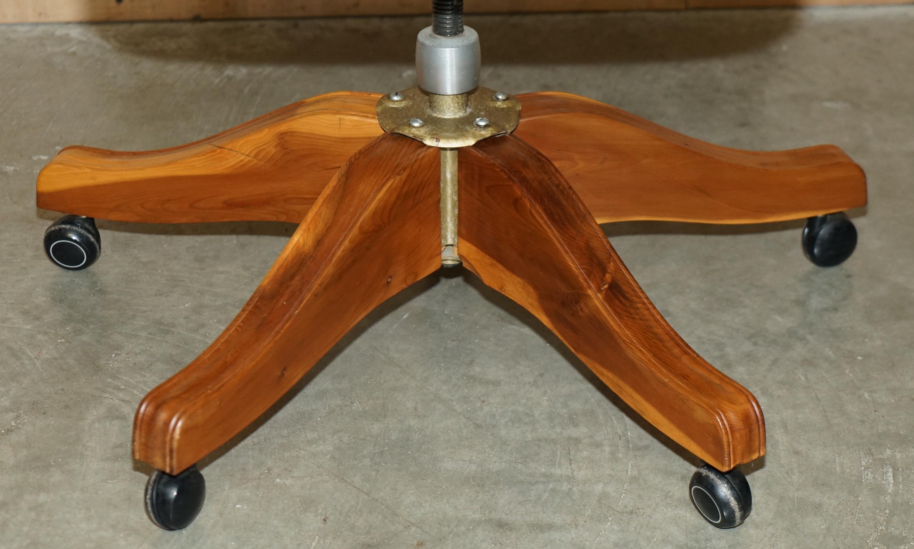 SUPER RARE HIGHLY COLLECTable BURR YEW WINDSOR SWiVEL CAPTAINS OFFICE CHAIR im Angebot 6
