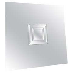 Super seltener großer minimalistischer Vintage Art Spiegel von Michel Martens, Belgien 1970er