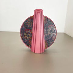 Super Rare Memphis Style Fat Lava Op Art Pottery Vase Bay Ceramics Germany 1980