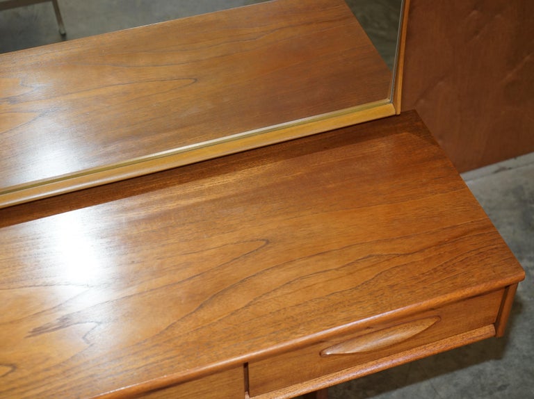 Mirror Super Rare Mid-Century Modern Teak Austinsuite Dressing Table & Original Stool