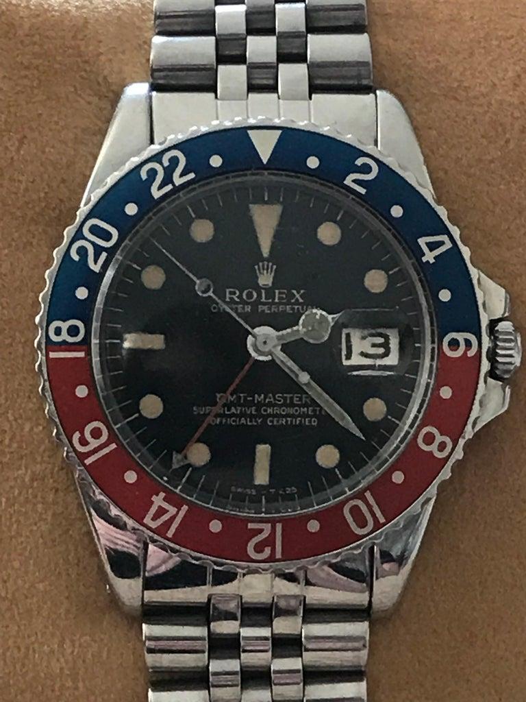 Super Rare Original 1966 Rolex GMT Master Pepsi Pan AM 1675 Little GMT Red Hand 4