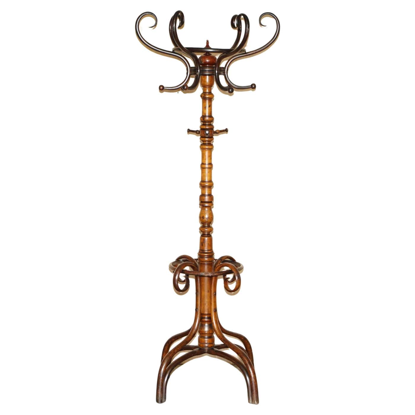 Victorian Rack SUPER RARE ORIGINAL ANTiQUE VICTORIAN CIRCA 1880 THONET BENTWOOD COAT ...