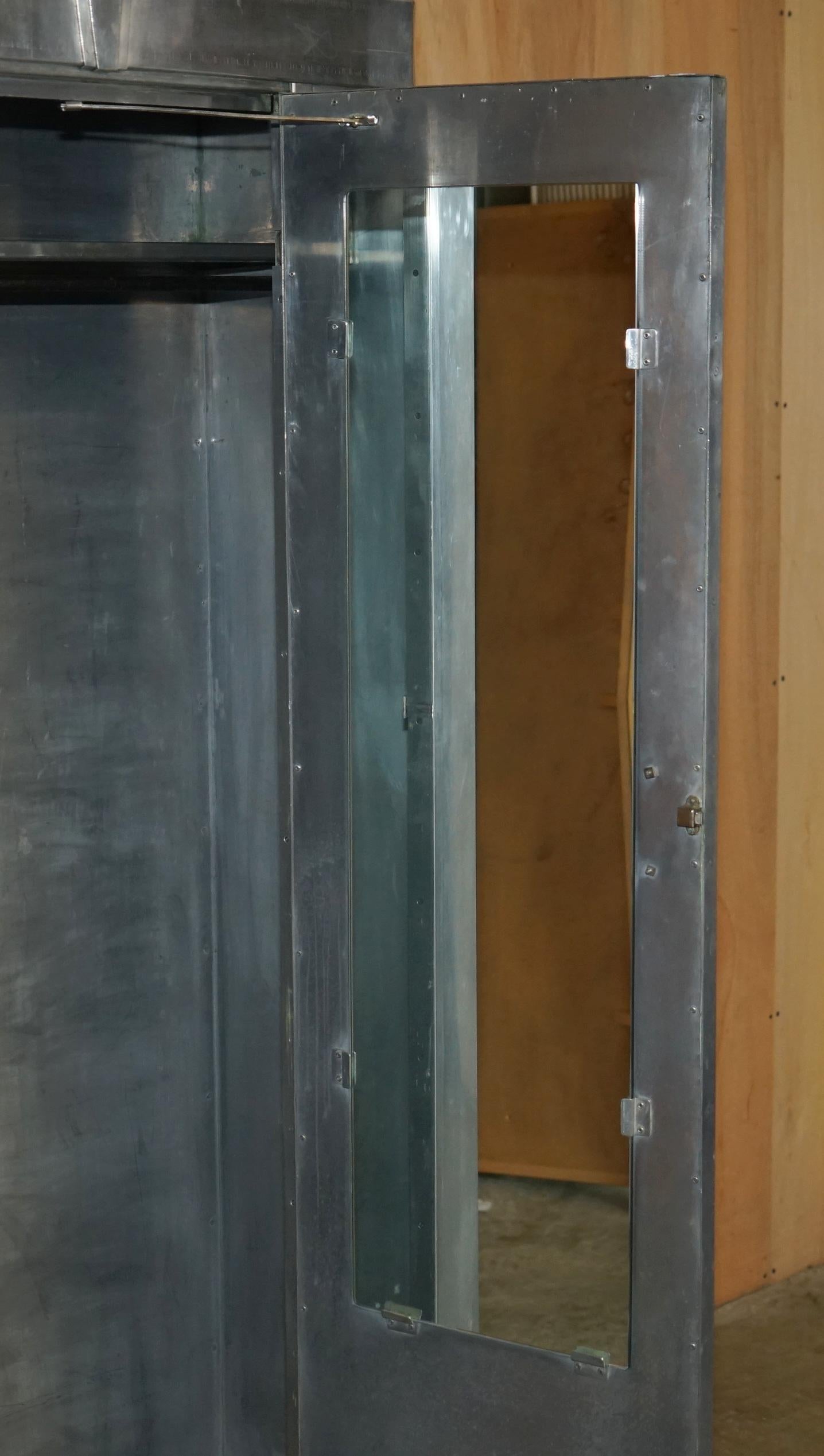SUPER RARE ORIGINAL CIRCA 1920's MANHATTAN NEW YORK ART DECO METAL WARDROBE 6