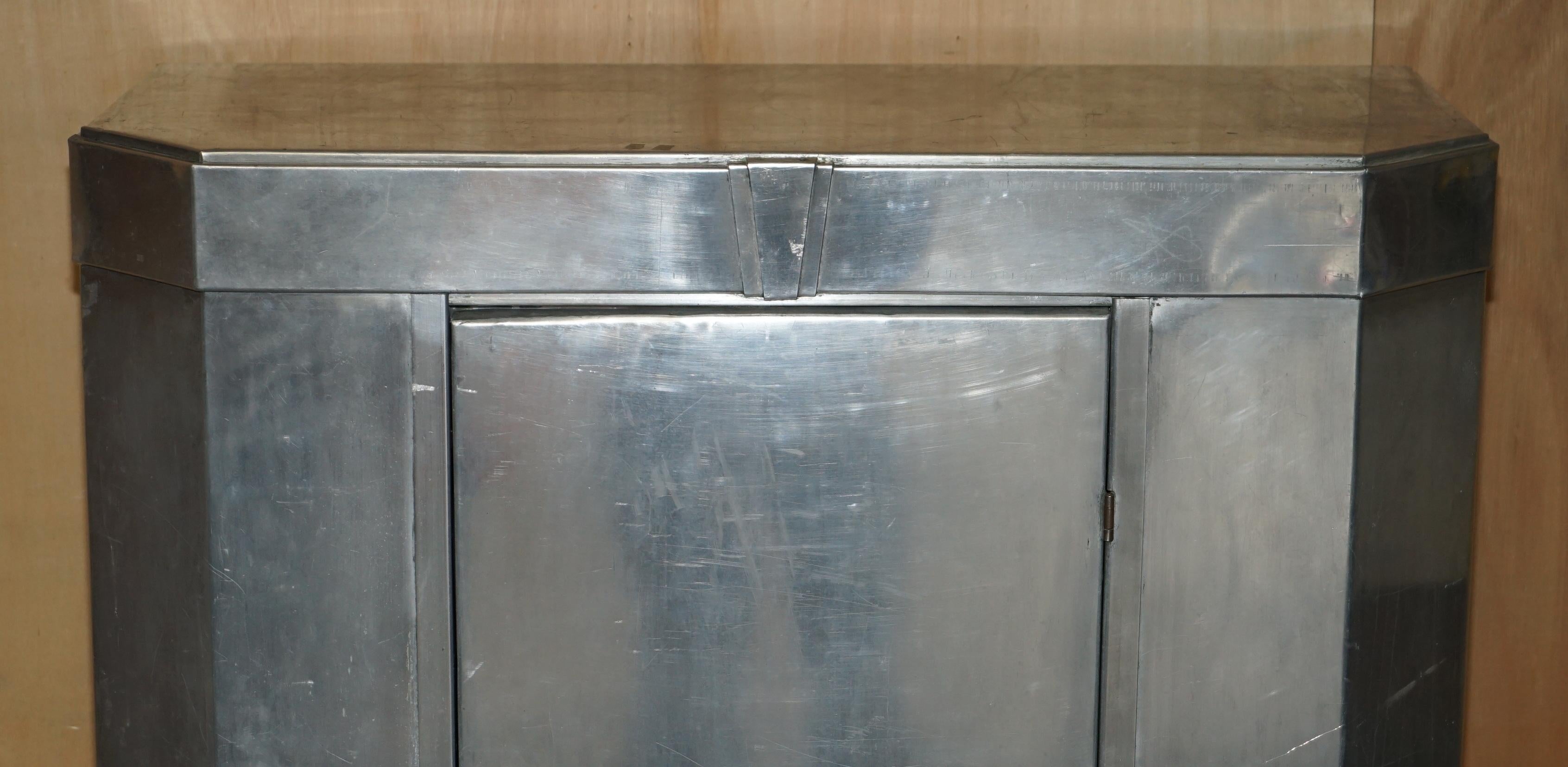 Art Deco SUPER RARE ORIGINAL CIRCA 1920's MANHATTAN NEW YORK ART DECO METAL WARDROBE