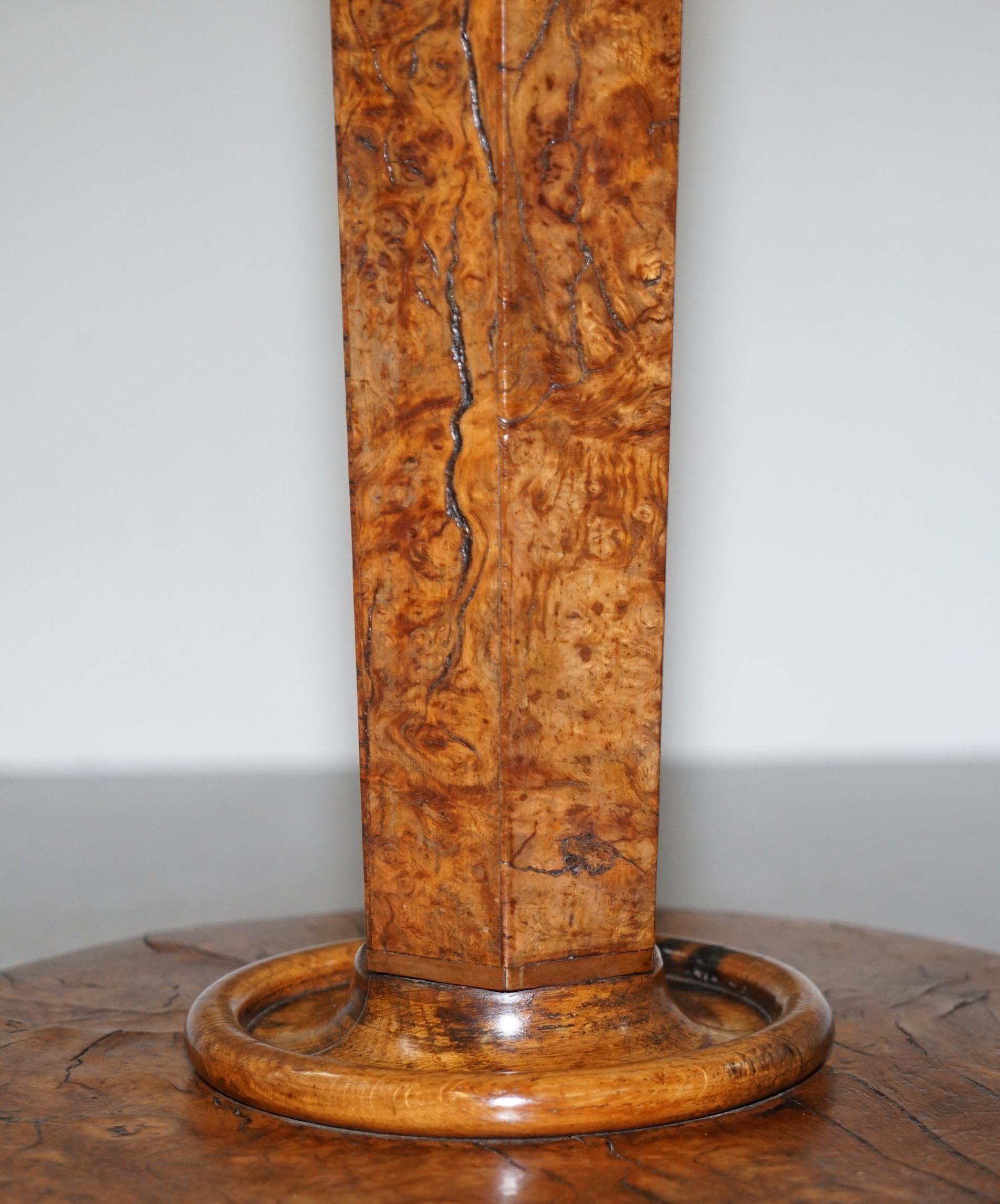 Super Rare Original Victorian Pollard Oak Side End Lamp Wine Table Patina For Sale 13