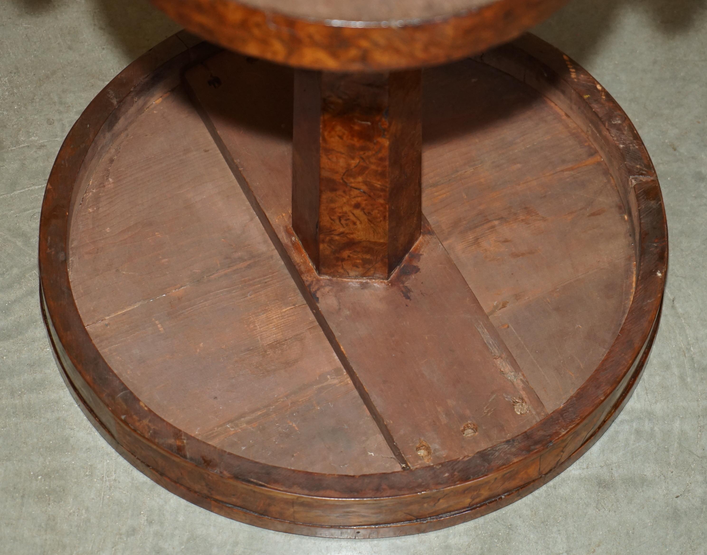 SUPER RARO ORIGINALE ViCTORIANO POLLARD OAK LAMPADA LATERALE TAVOLO DA VINO PATINA!!!!!!! in vendita 11