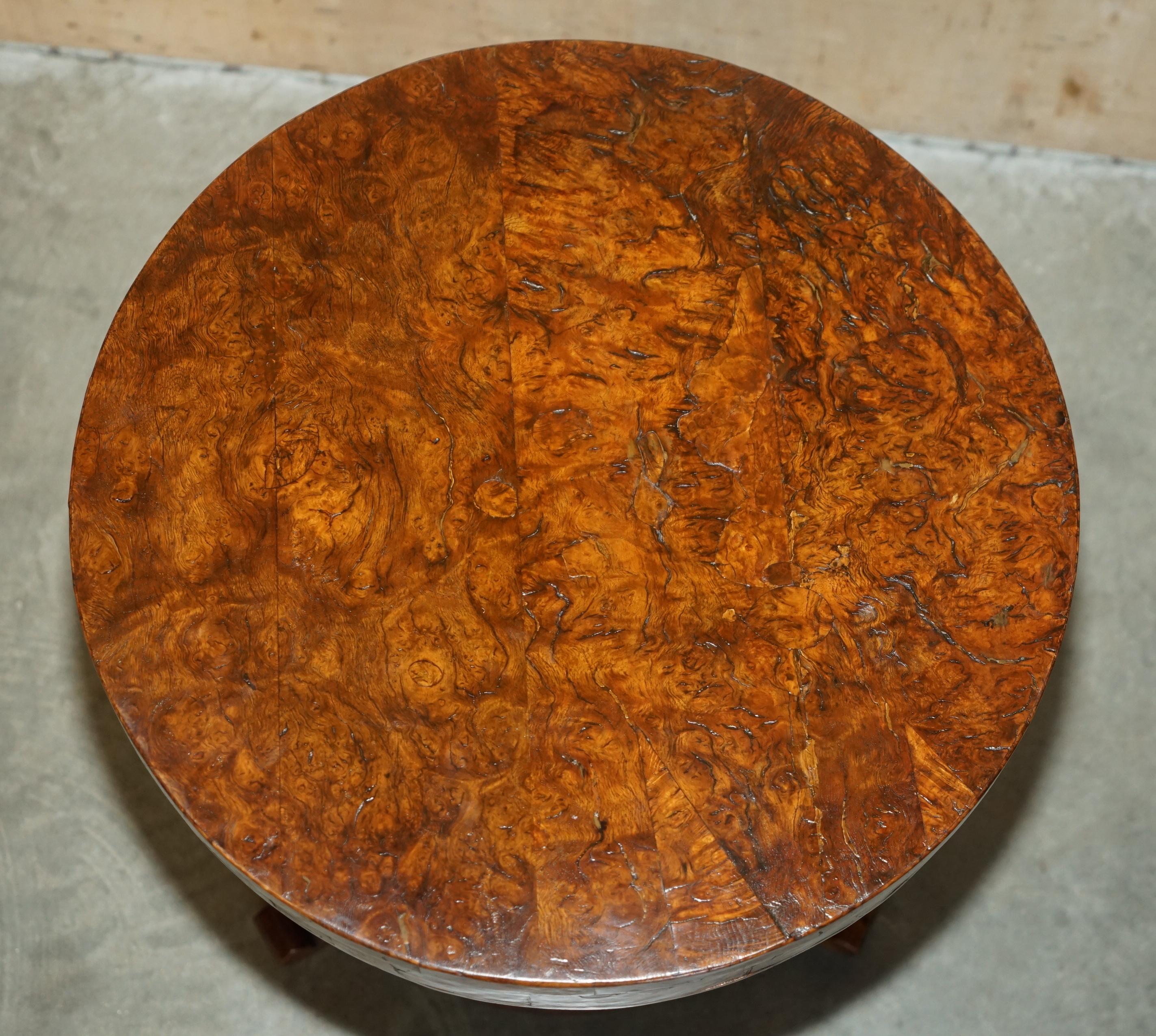 Vittoriano SUPER RARO ORIGINALE ViCTORIANO POLLARD OAK LAMPADA LATERALE TAVOLO DA VINO PATINA!!!!!!! in vendita