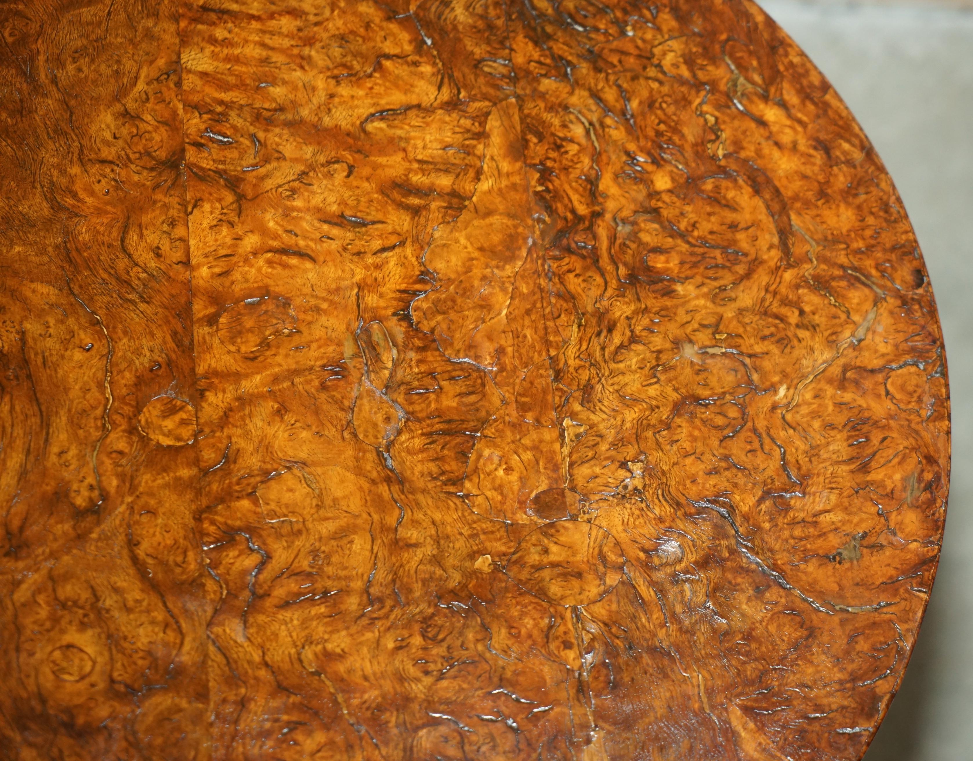 XIX secolo SUPER RARO ORIGINALE ViCTORIANO POLLARD OAK LAMPADA LATERALE TAVOLO DA VINO PATINA!!!!!!! in vendita
