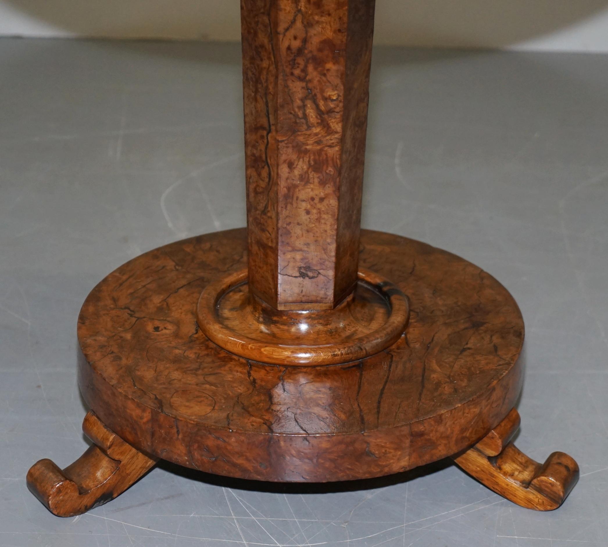 Super Rare Original Victorian Pollard Oak Side End Lamp Wine Table Patina For Sale 4