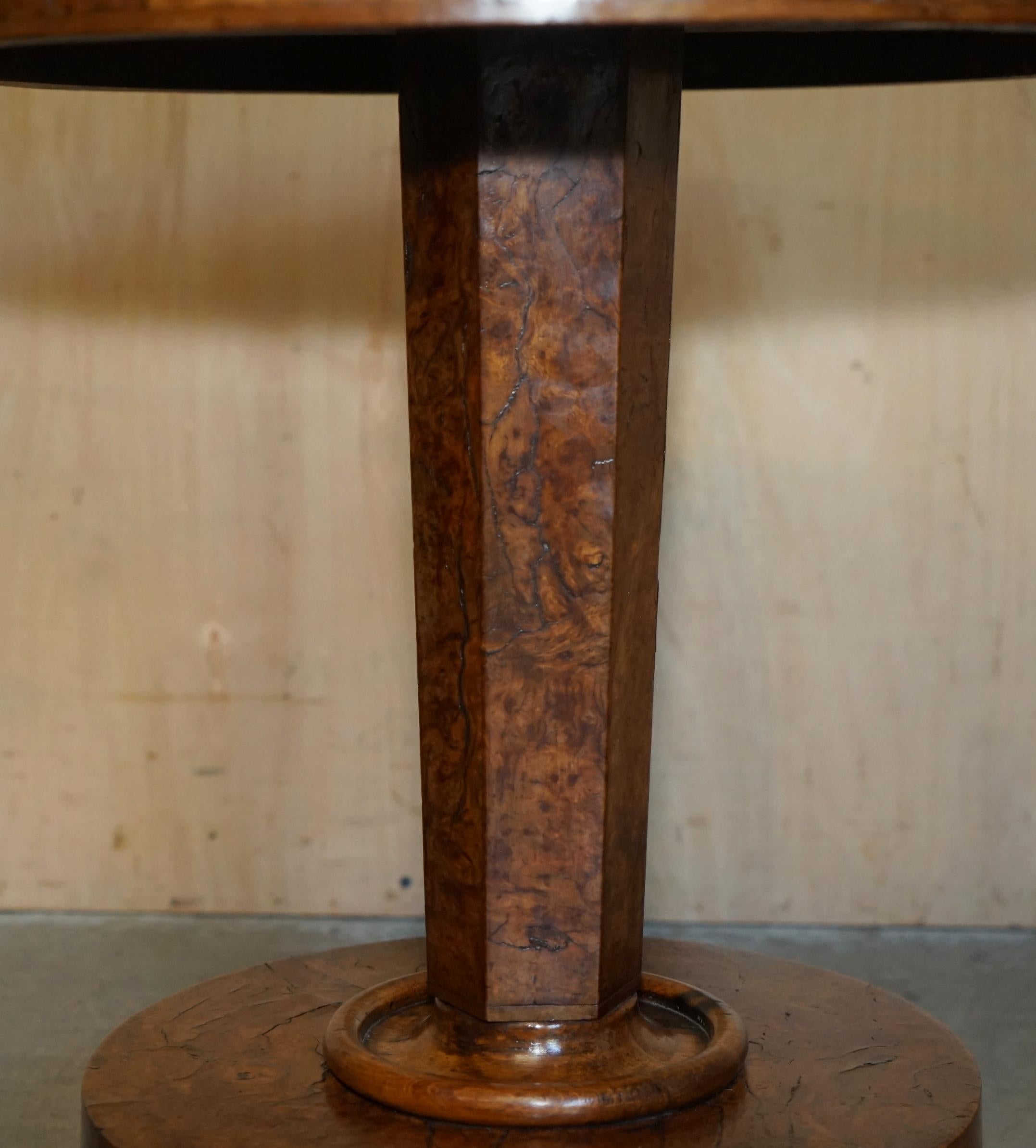 SUPER RARO ORIGINALE ViCTORIANO POLLARD OAK LAMPADA LATERALE TAVOLO DA VINO PATINA!!!!!!! in vendita 1