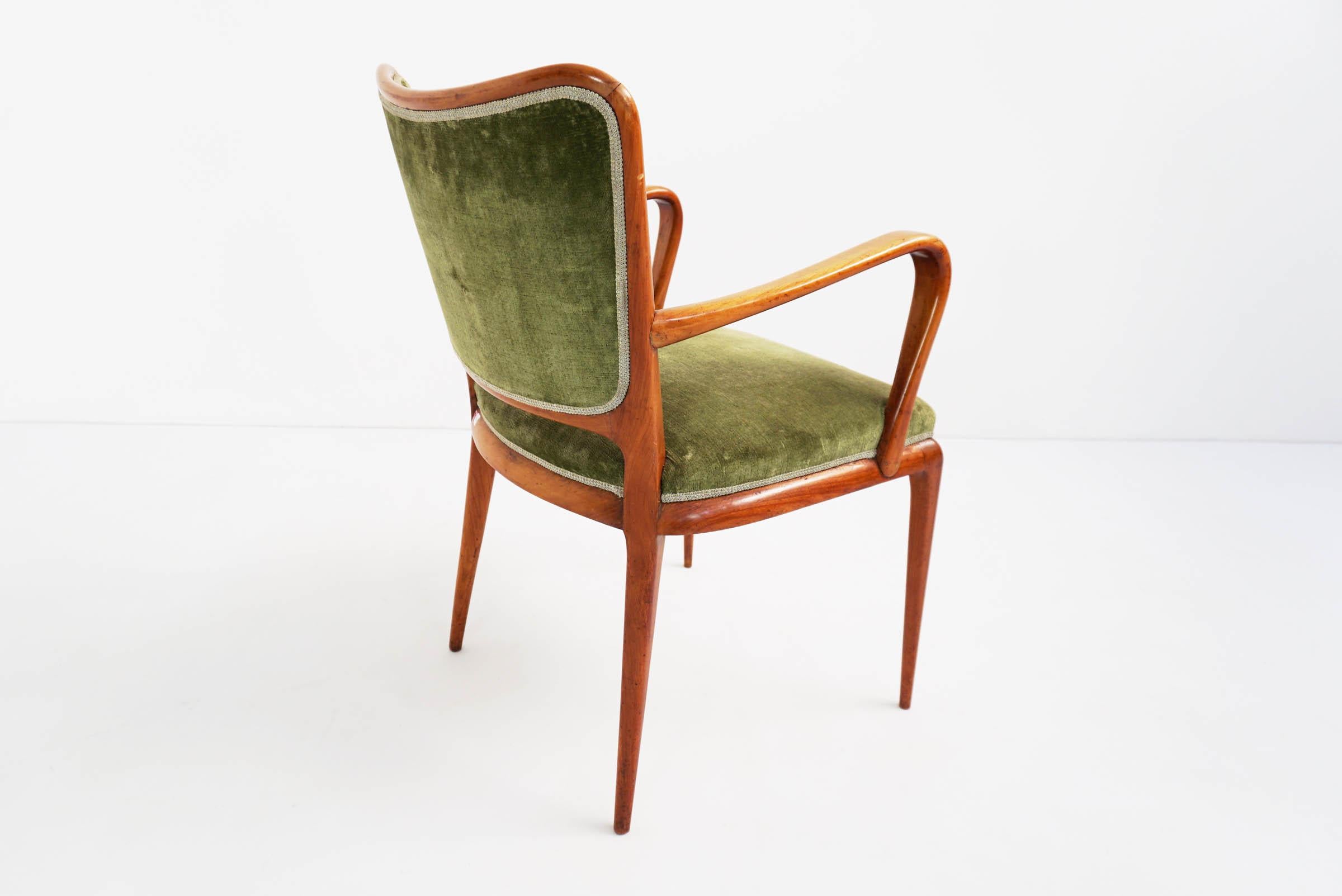 Mid-Century Modern Super Rare Osvaldo Borsani Chairs, 1950 Atelier Borsani Varedo