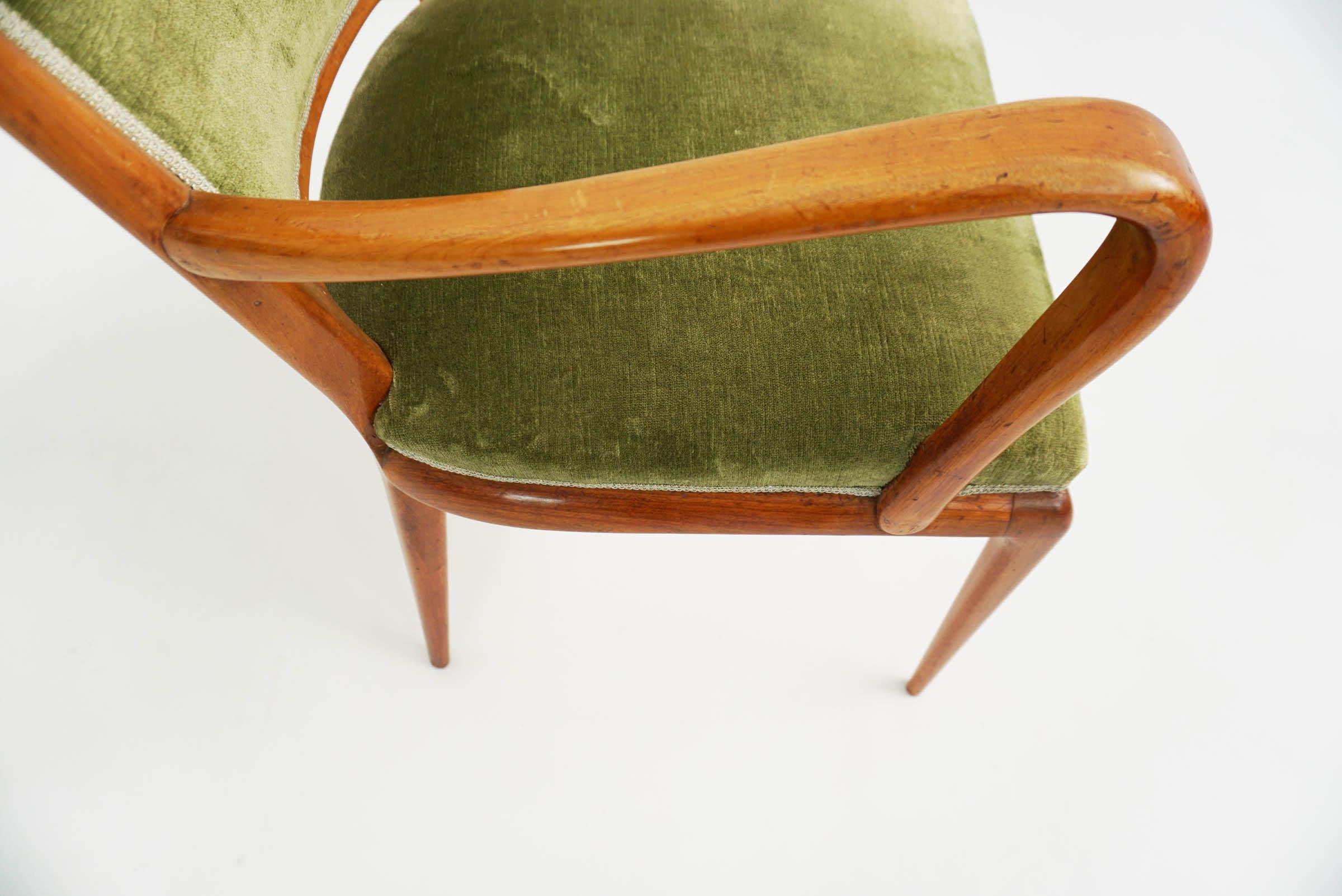 Italian Super Rare Osvaldo Borsani Chairs, 1950 Atelier Borsani Varedo
