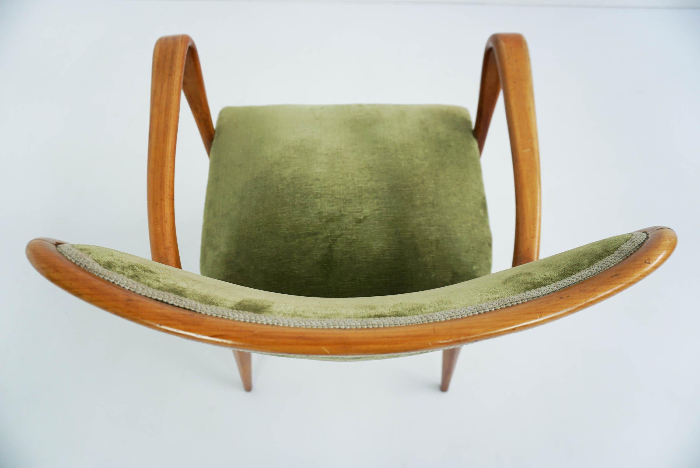 Super Rare Osvaldo Borsani Chairs, 1950 Atelier Borsani Varedo In Good Condition In Morbio Inferiore, CH