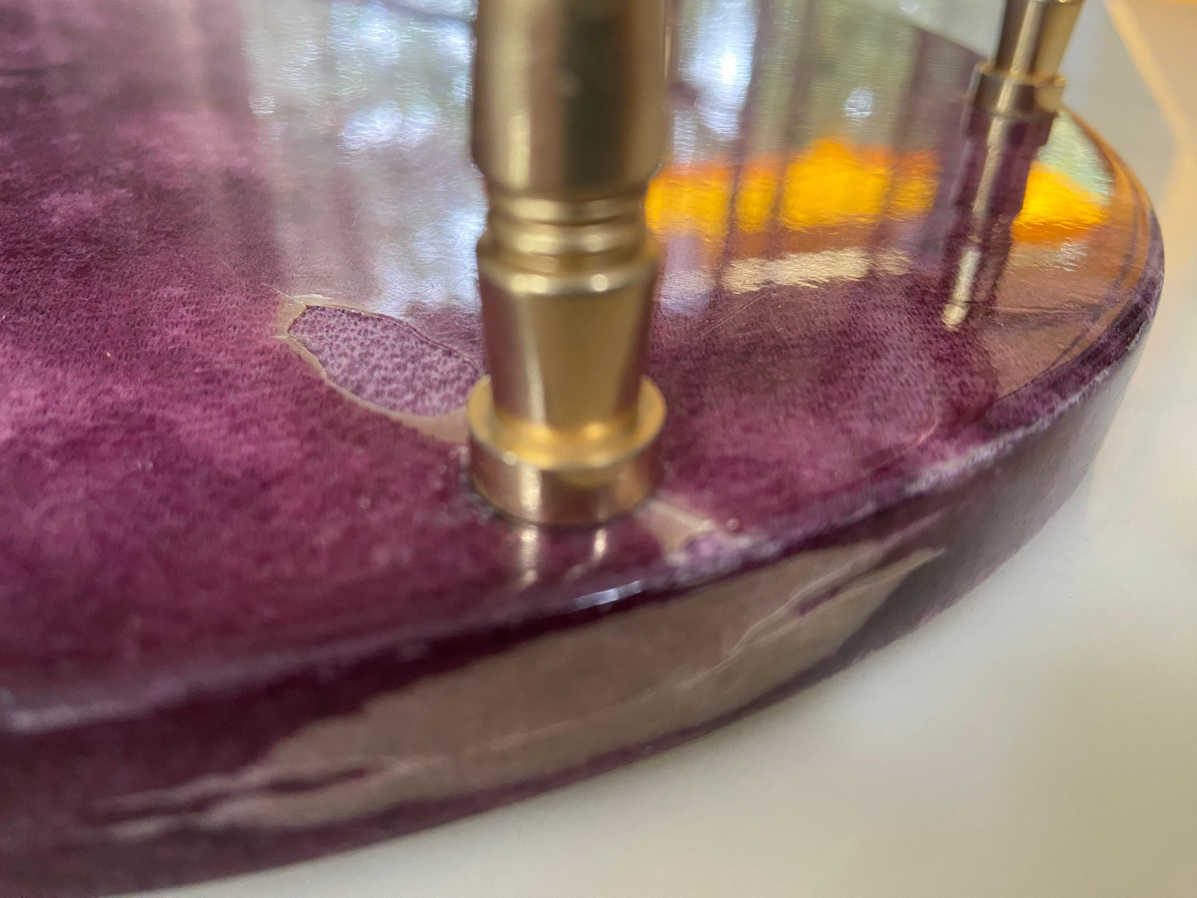Super Rare Petit Aldo Tura Bar Cart in Purple, Italy 1960s For Sale 4