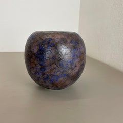 Super Rare Pottery Fat Lava Multi-Color "802-2" Ball Vase Made by Ruscha, 1970s