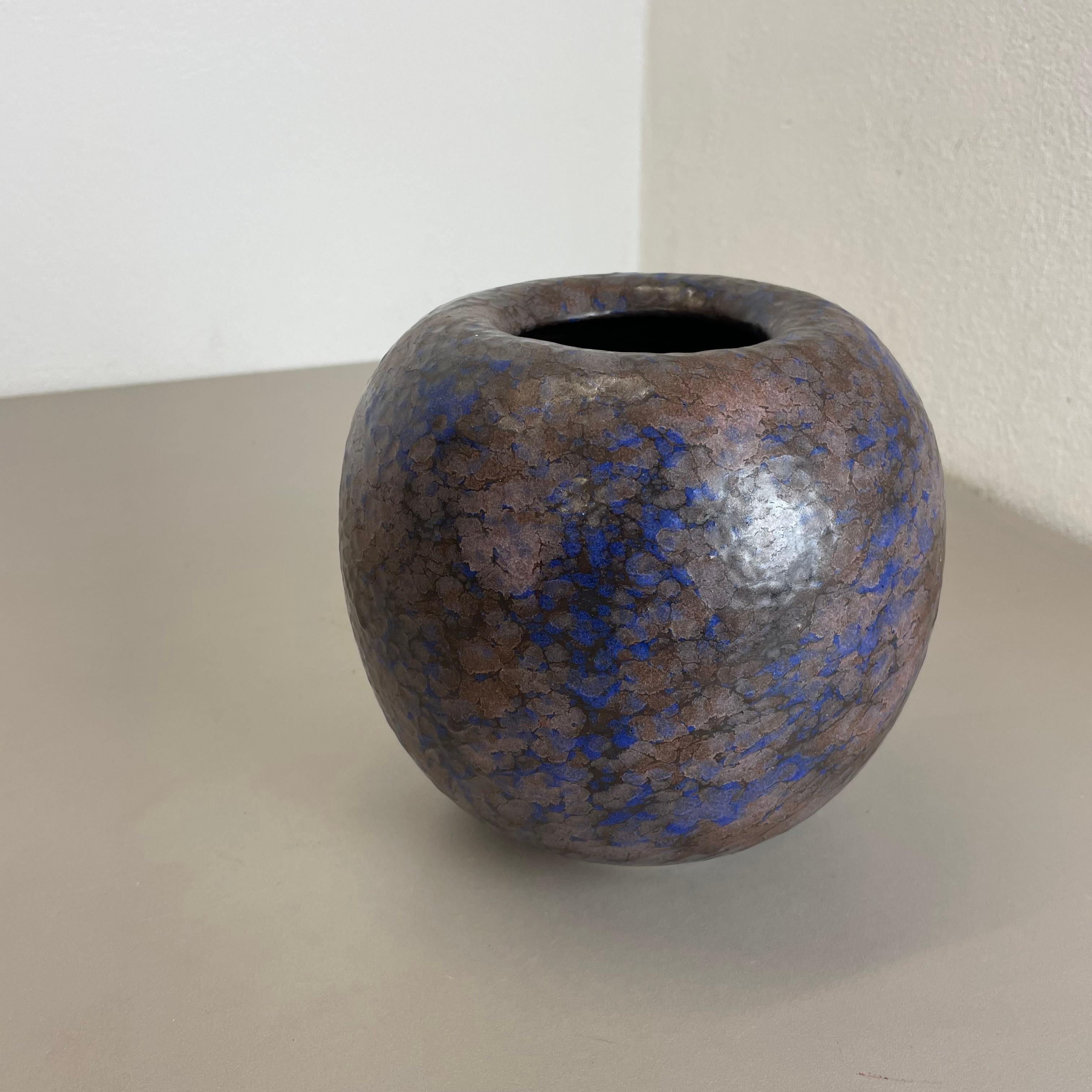 20ième siècle Superbe vase à boules multicolore « 802-2 » en poterie de lave grasse fabriqué par Ruscha, 1970 en vente