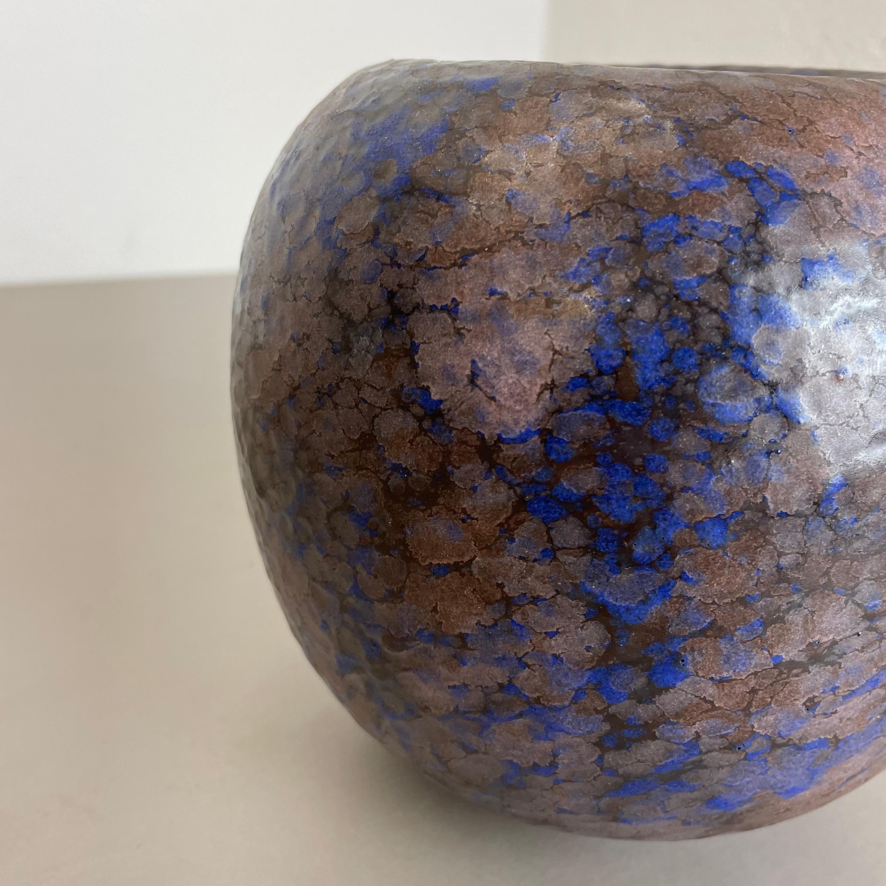 Super Seltene Fat Lava Multi-Color „802-2“ Kugelvase aus Keramik, hergestellt von Ruscha, 1970er Jahre im Angebot 1