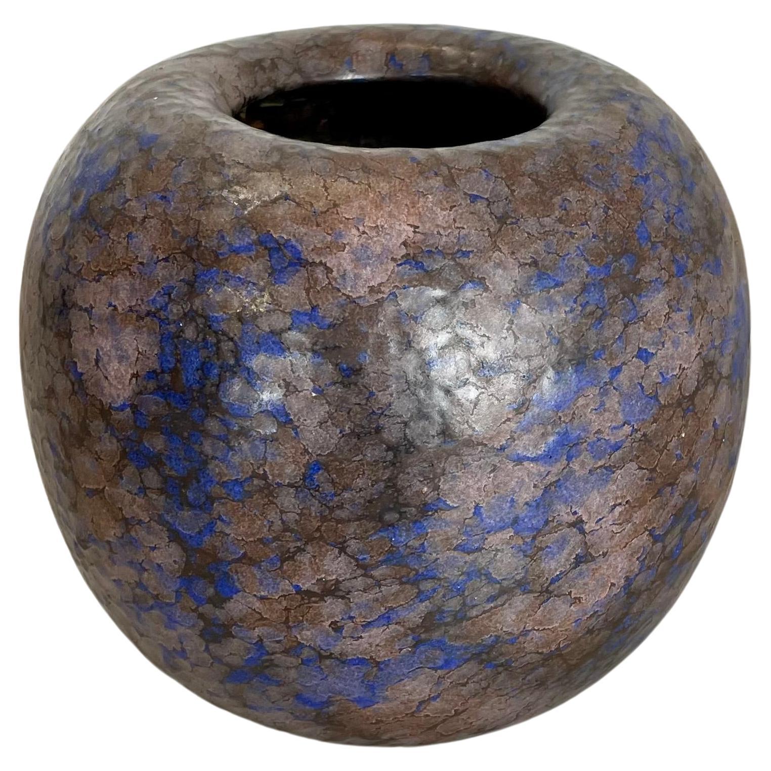 Super Rare Pottery Fat Lava Multi-Color "802-2" Ball Vase Made by Ruscha, 1970s For Sale