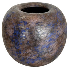 Vintage Super Rare Pottery Fat Lava Multi-Color "802-2" Ball Vase Made by Ruscha, 1970s