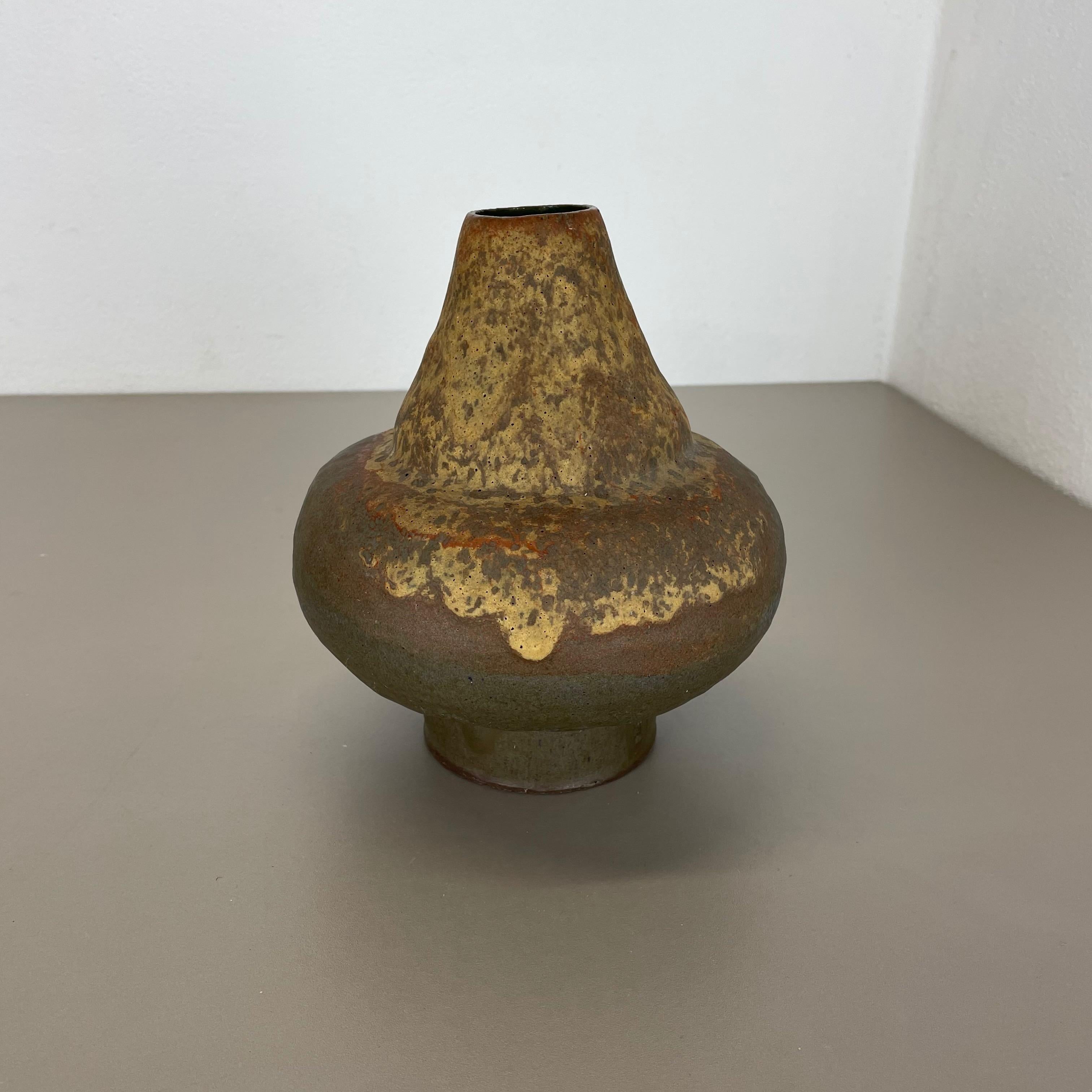 Allemand Superbe vase en poterie lave grasse multicolore « 816-1 » fabriqué par Ruscha, 1970 en vente