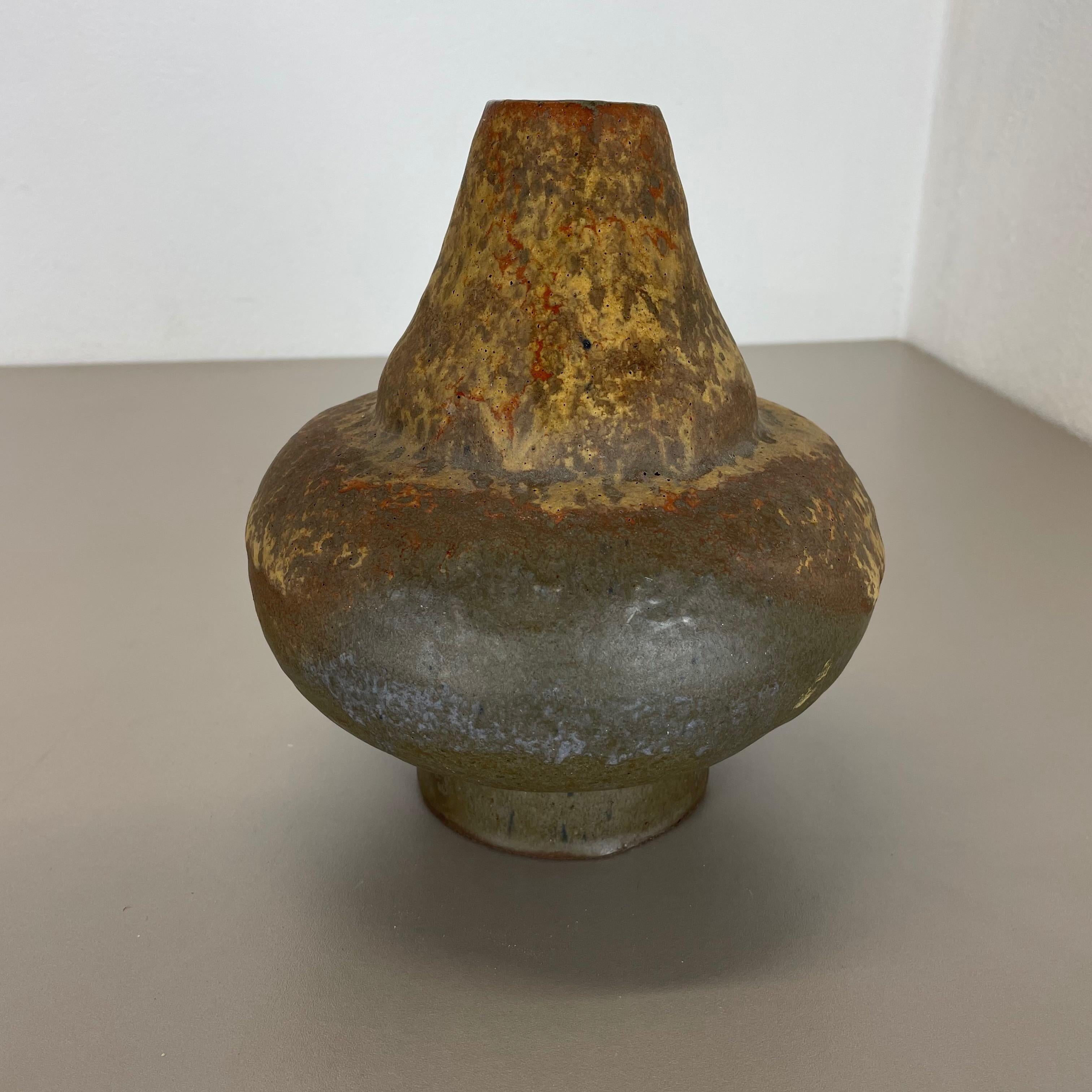Superbe vase en poterie lave grasse multicolore « 816-1 » fabriqué par Ruscha, 1970 Bon état - En vente à Kirchlengern, DE