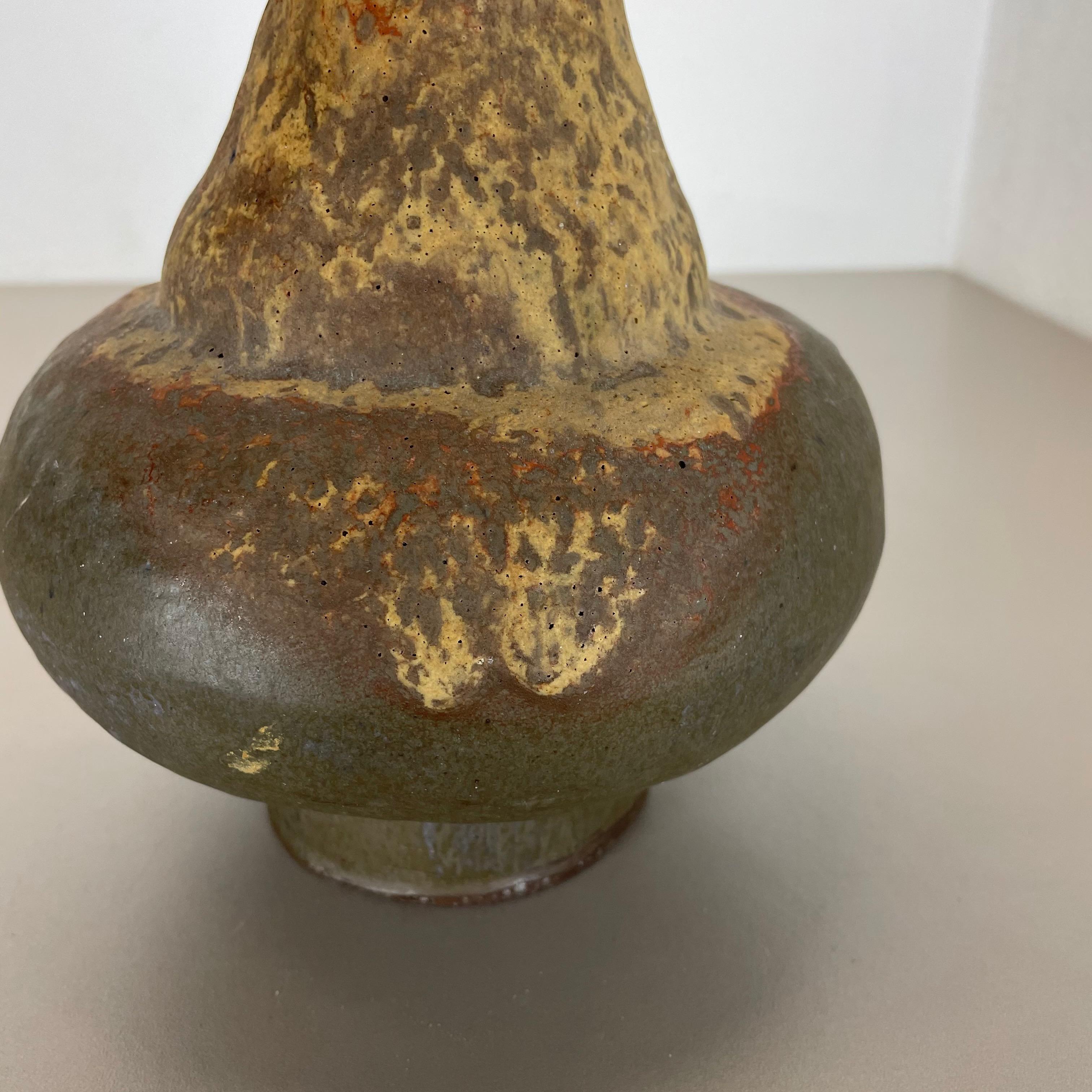 20ième siècle Superbe vase en poterie lave grasse multicolore « 816-1 » fabriqué par Ruscha, 1970 en vente