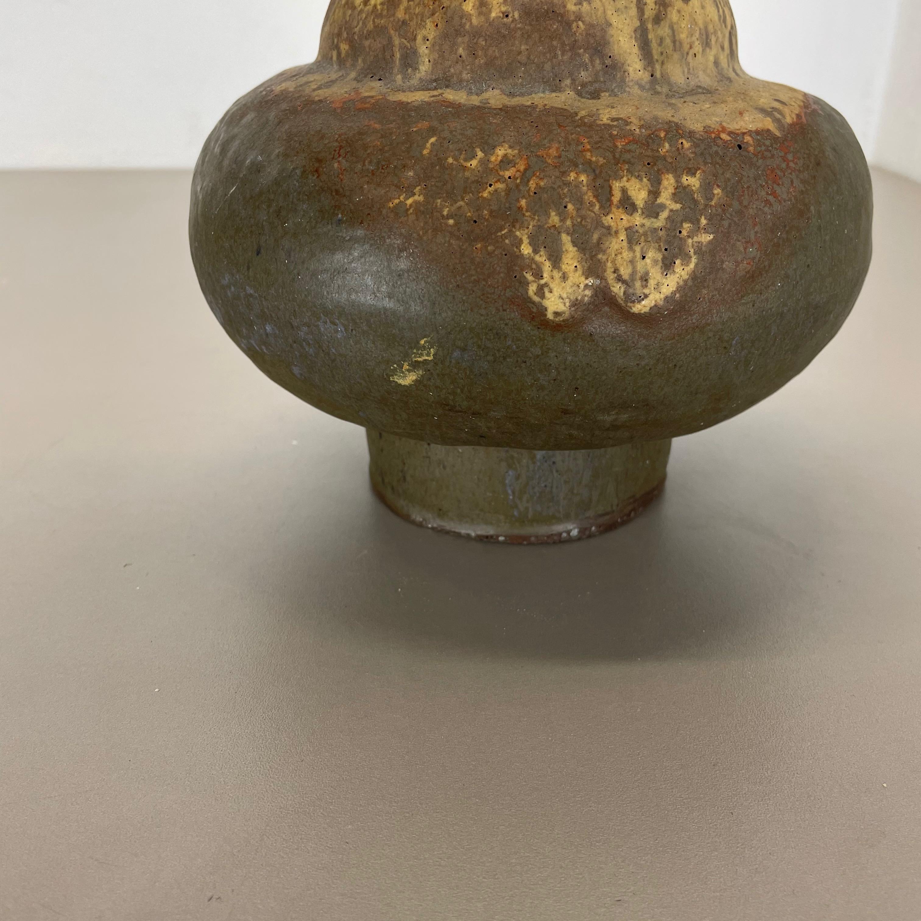 Céramique Superbe vase en poterie lave grasse multicolore « 816-1 » fabriqué par Ruscha, 1970 en vente