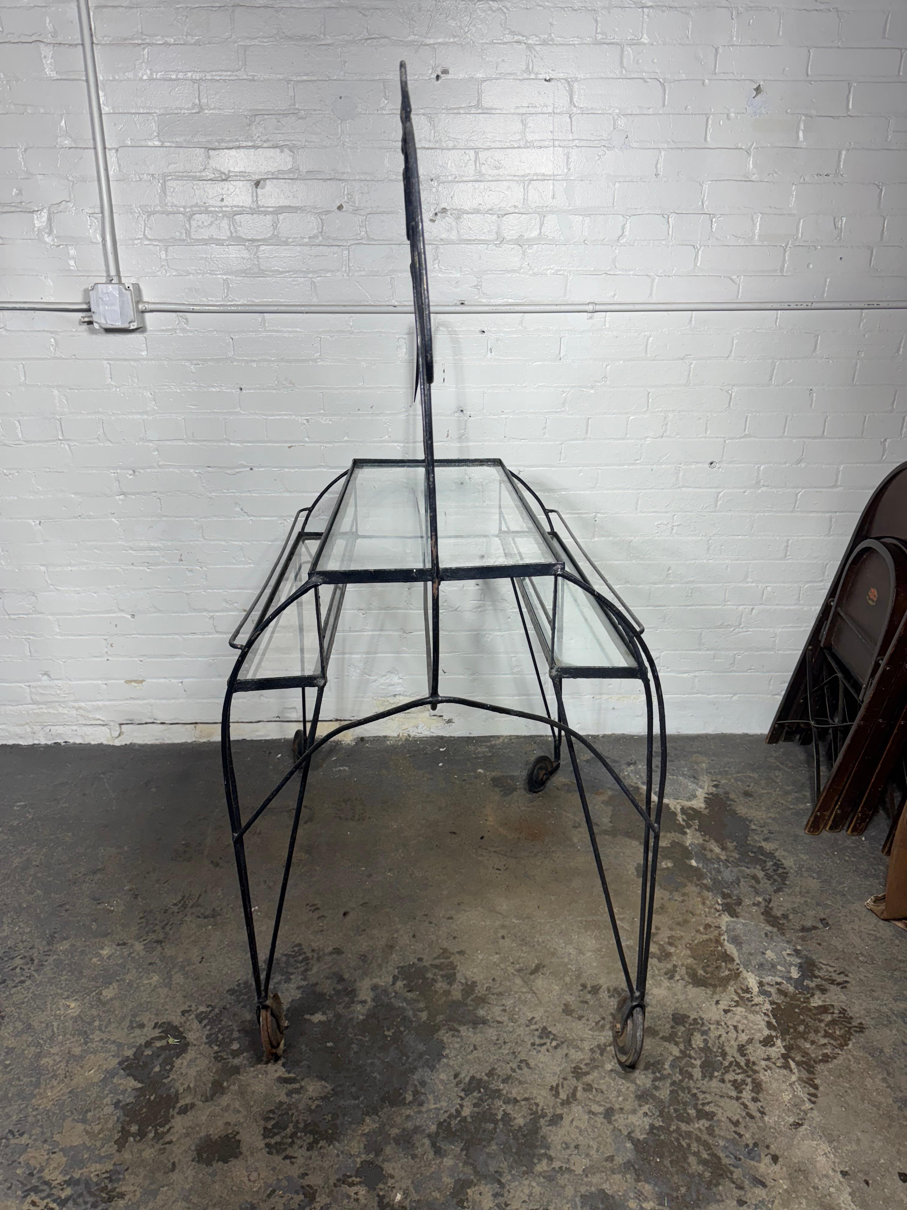 Fait main Super rare, vitrine de magasin, BAR / TEA CART 