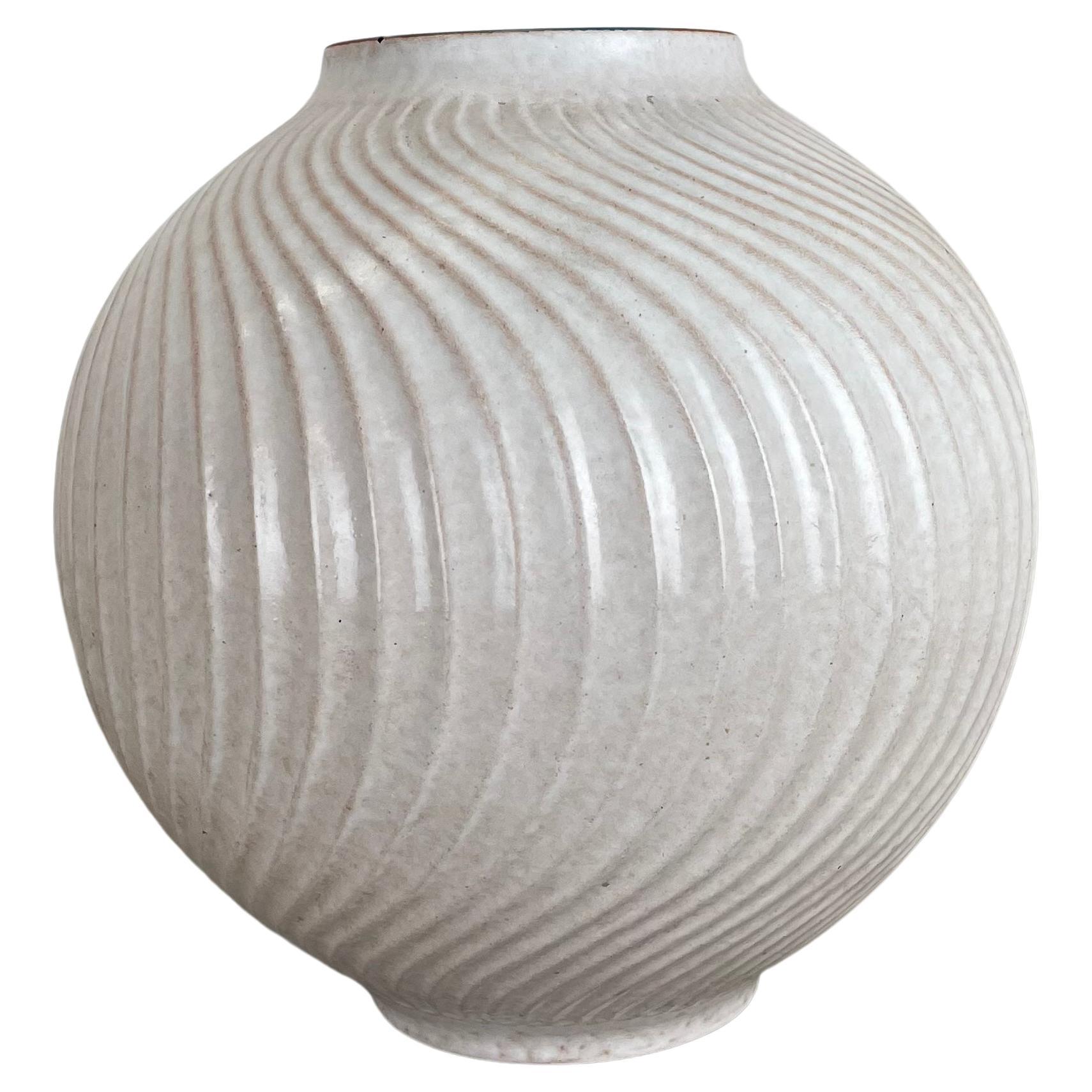 Superbe vase rare en poterie de lave grasse "SWIRL" de Scheurich Ceramics, Allemagne, 1970