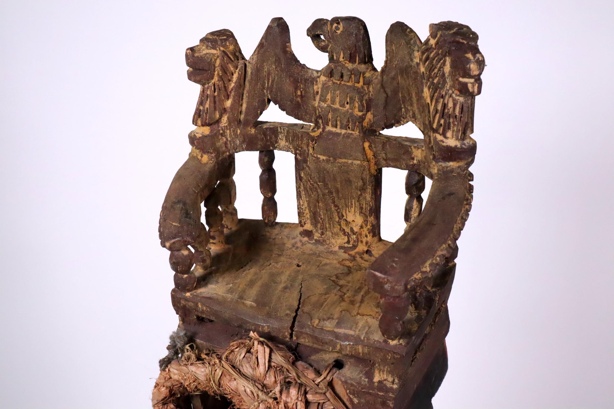 Super Rare Type Igbo Afikpo Theater Mask with Throne Nigeria African Tribal Art For Sale 1