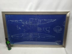 Super Rare U.S. One Design Racing Sloop Blueprint