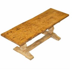 Super Rare Victorian One Plank Top Epic Burr Burl Elm Refectory Dining Table