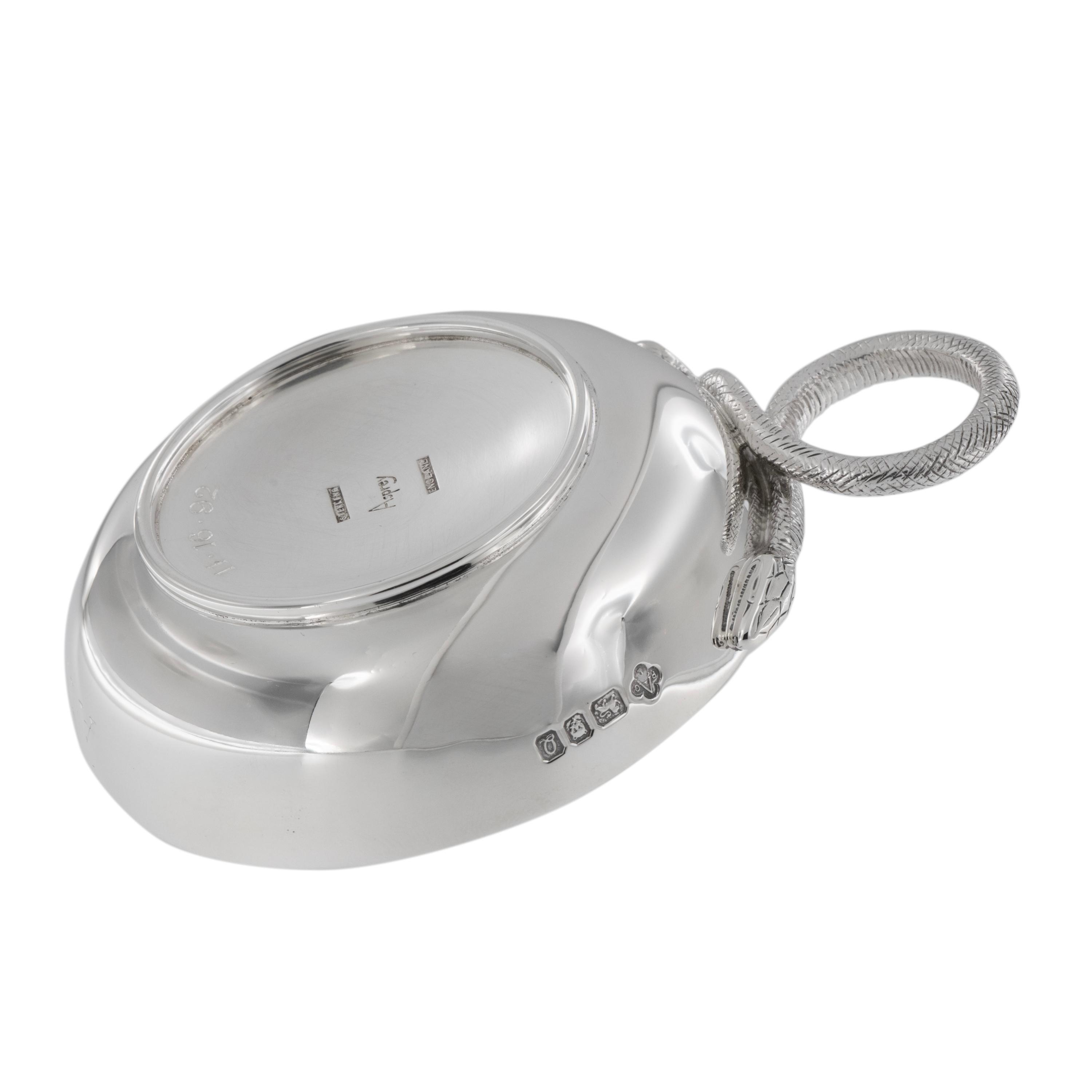 Catador de Vino Tastevin Vintage Asprey de Plata de Ley súper raro en Excelente estado para la venta en Troy, MI