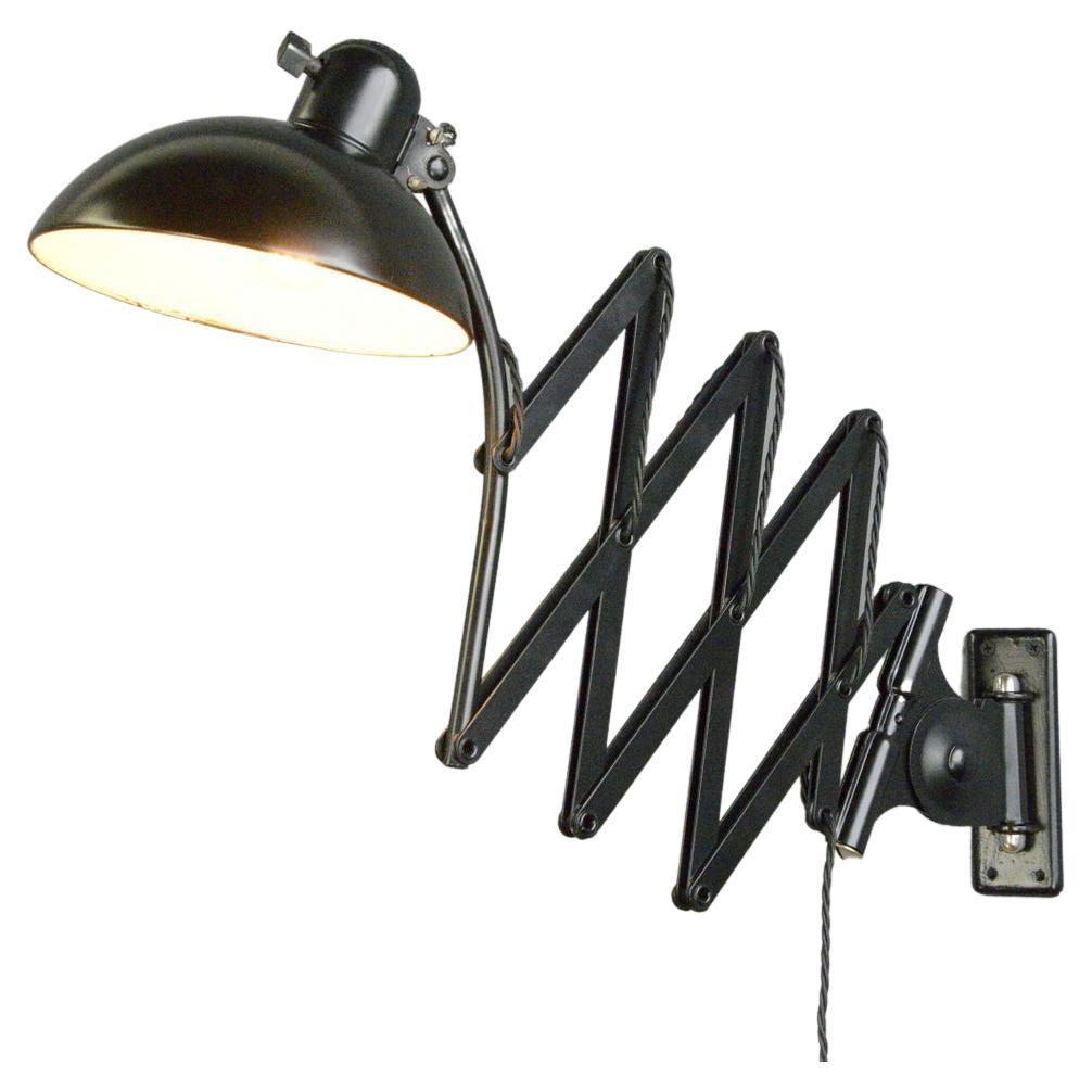 Super Scissor 6614 Kaiser Idell Scissor Lamp, Circa 1940s