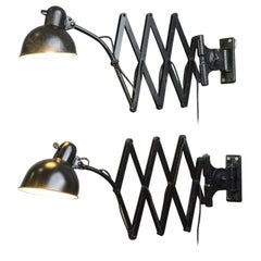 Super Scissor 6614 Kaiser Idell Scissor Lamps, circa 1930s