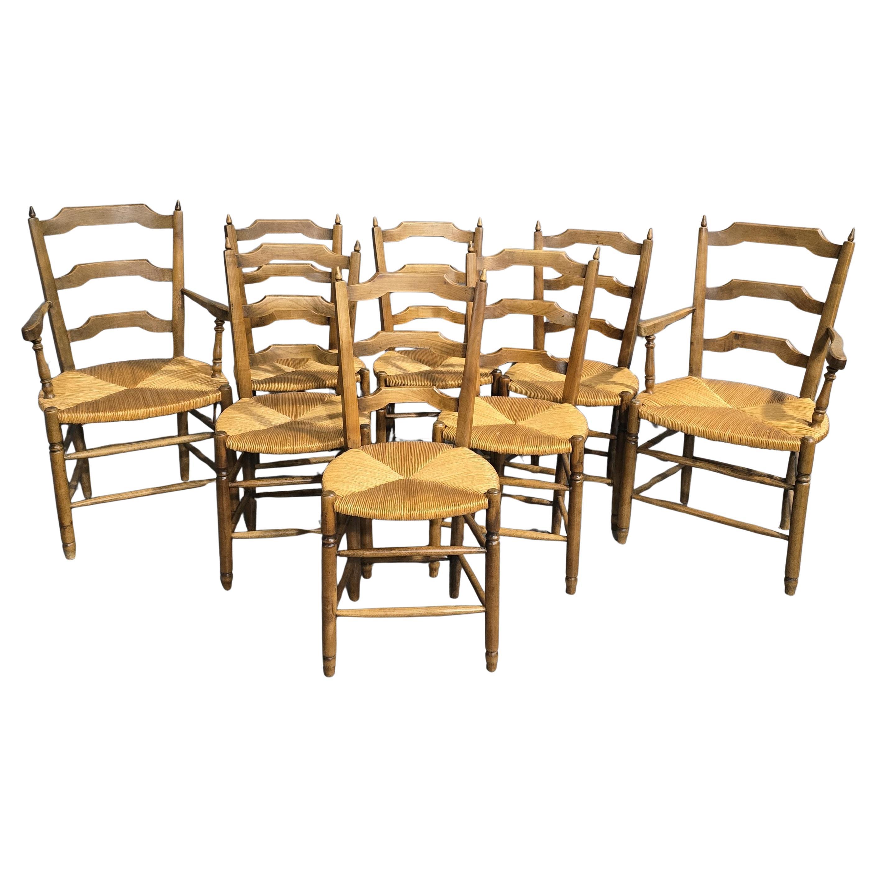 Super Set Eight French Dining Chairs en venta