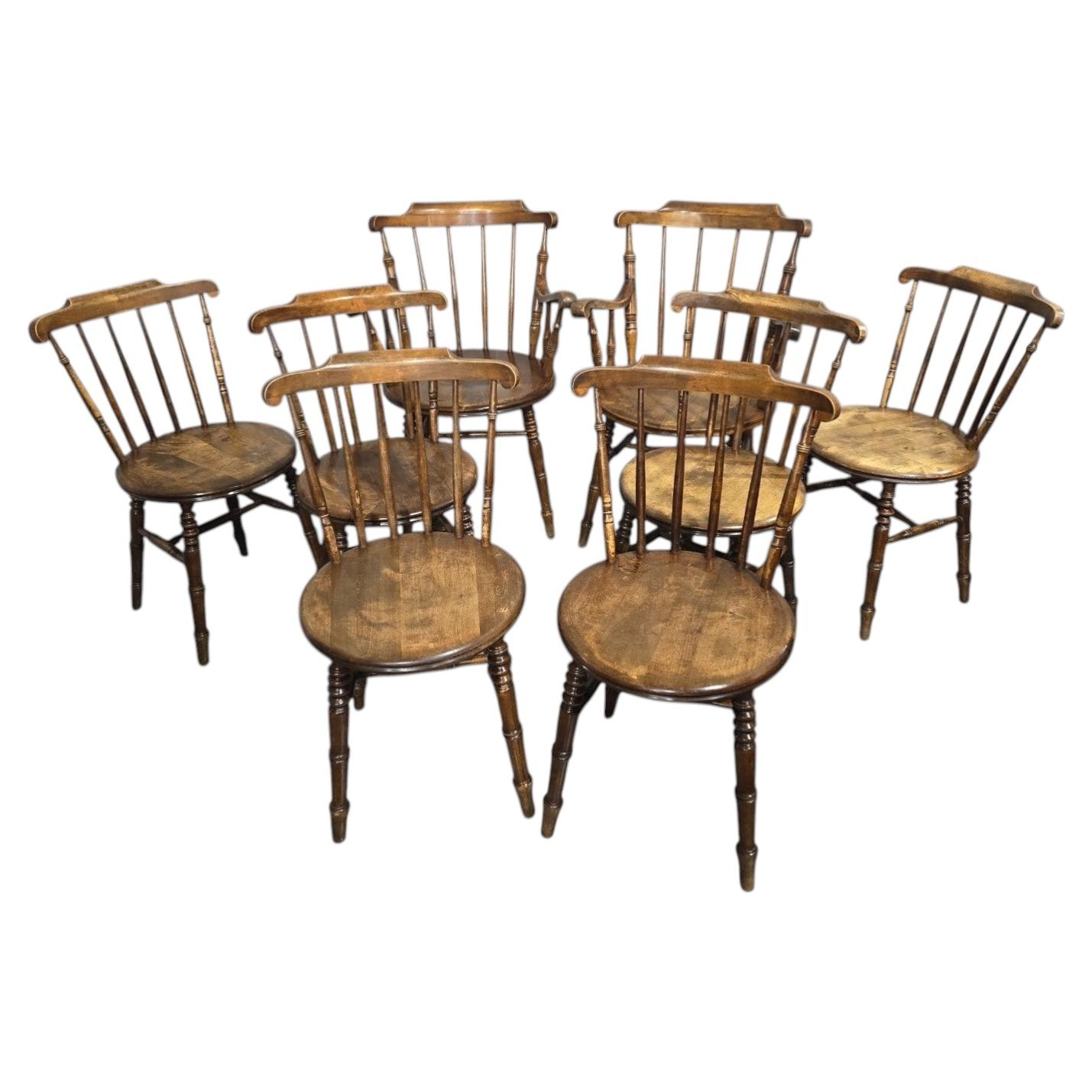 Super Set Eight Kitchen Farmhouse Chairs