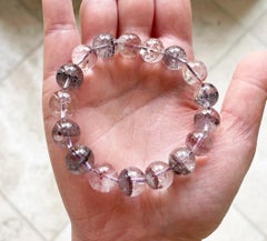 Super Seven Melody's Stone 13mm Round Beaded Stretch Stacking Bracelet