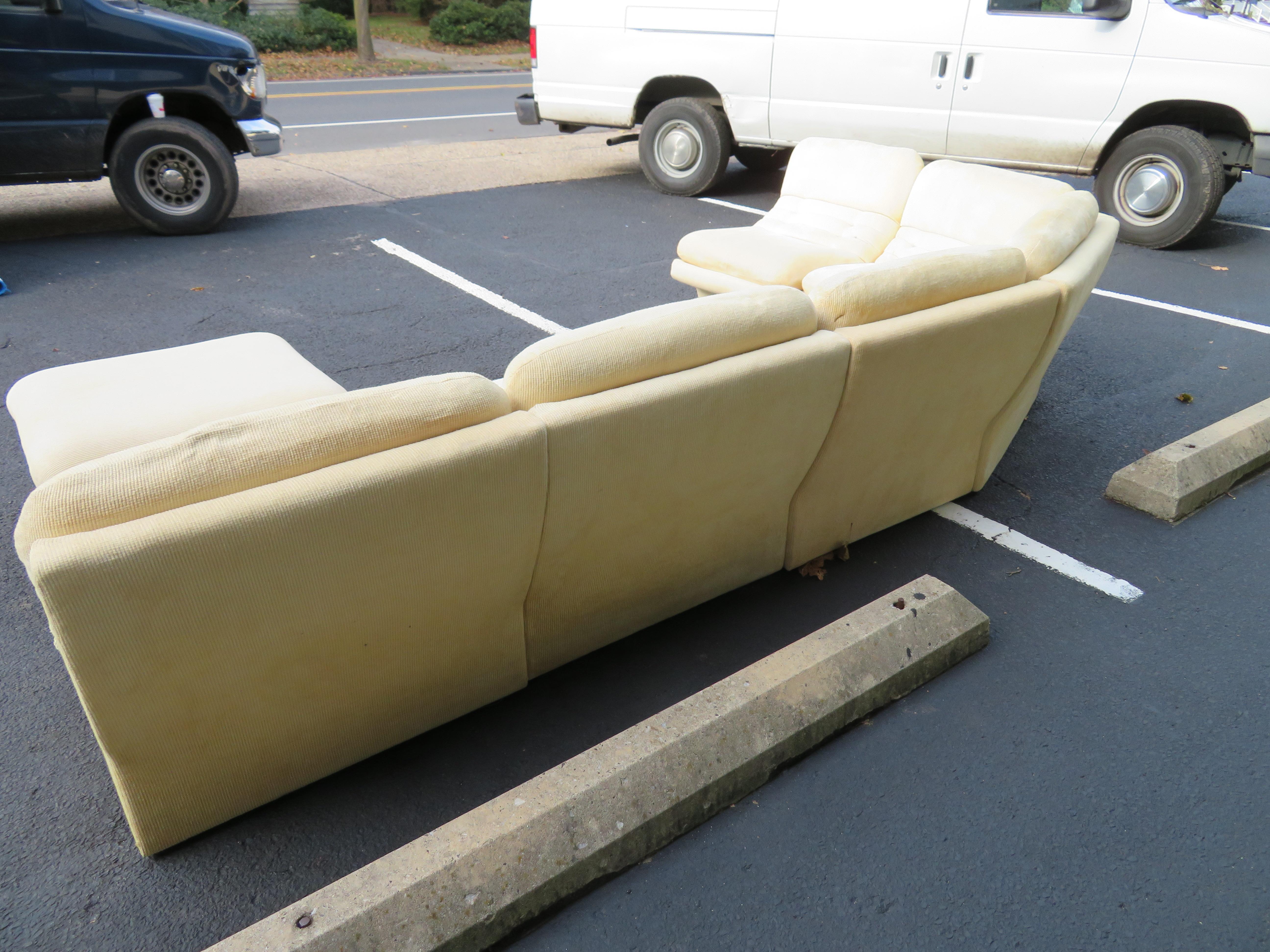 Upholstery Super Sexy Seven-Piece Space-Aged Sectional Sofa Carson's Mid-Century Modern