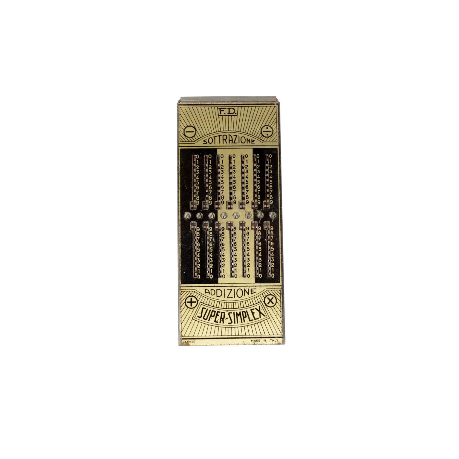Super-Simplex Calculator Italian Manufacture of the 1920s 2